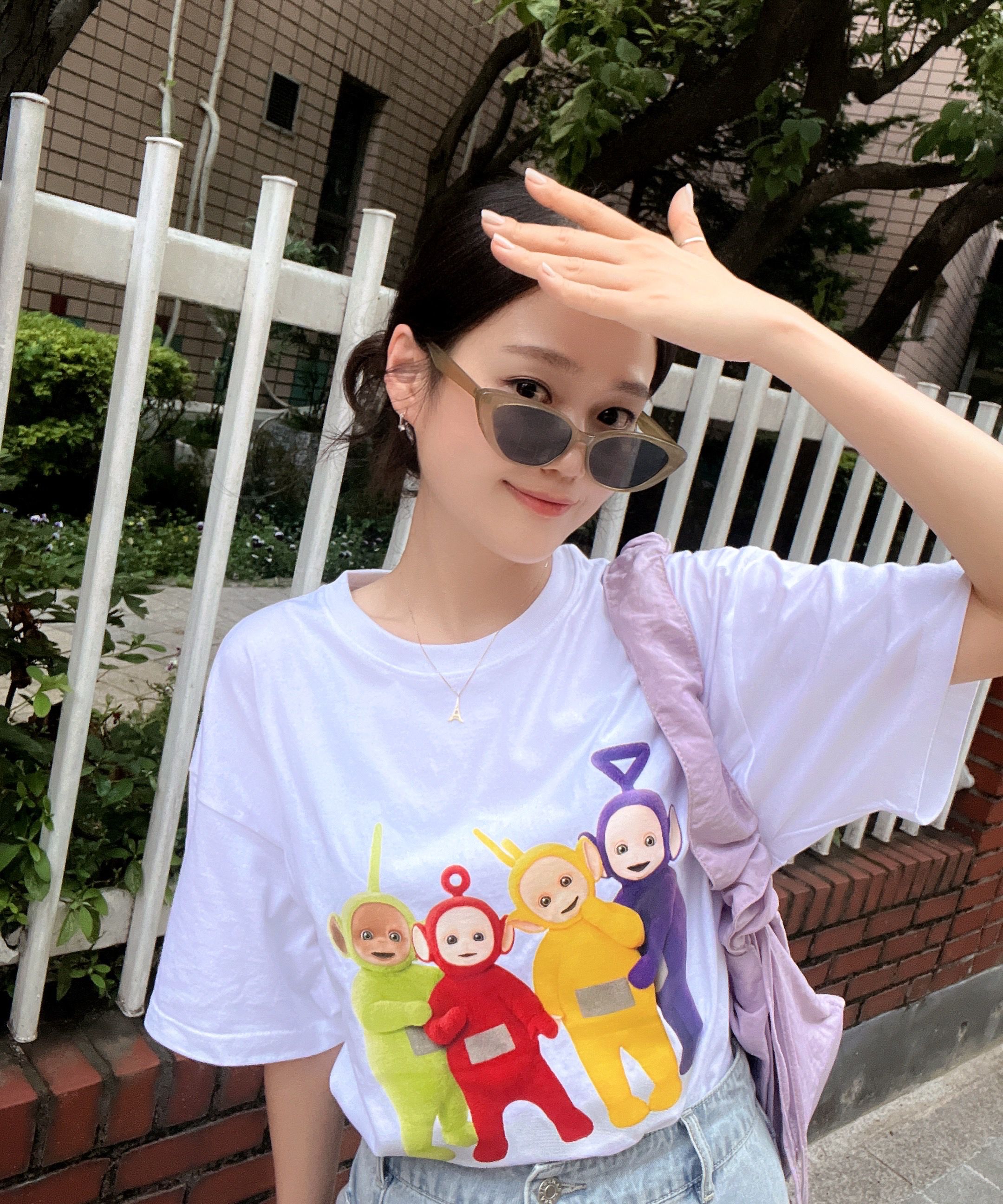 Tシャツ・カットソー LAUGHER Teletubbies Hug T-Shirt White TE17 MUSINSA公式 | LAUGHER [Teletubbies] Hug T-shirt - White