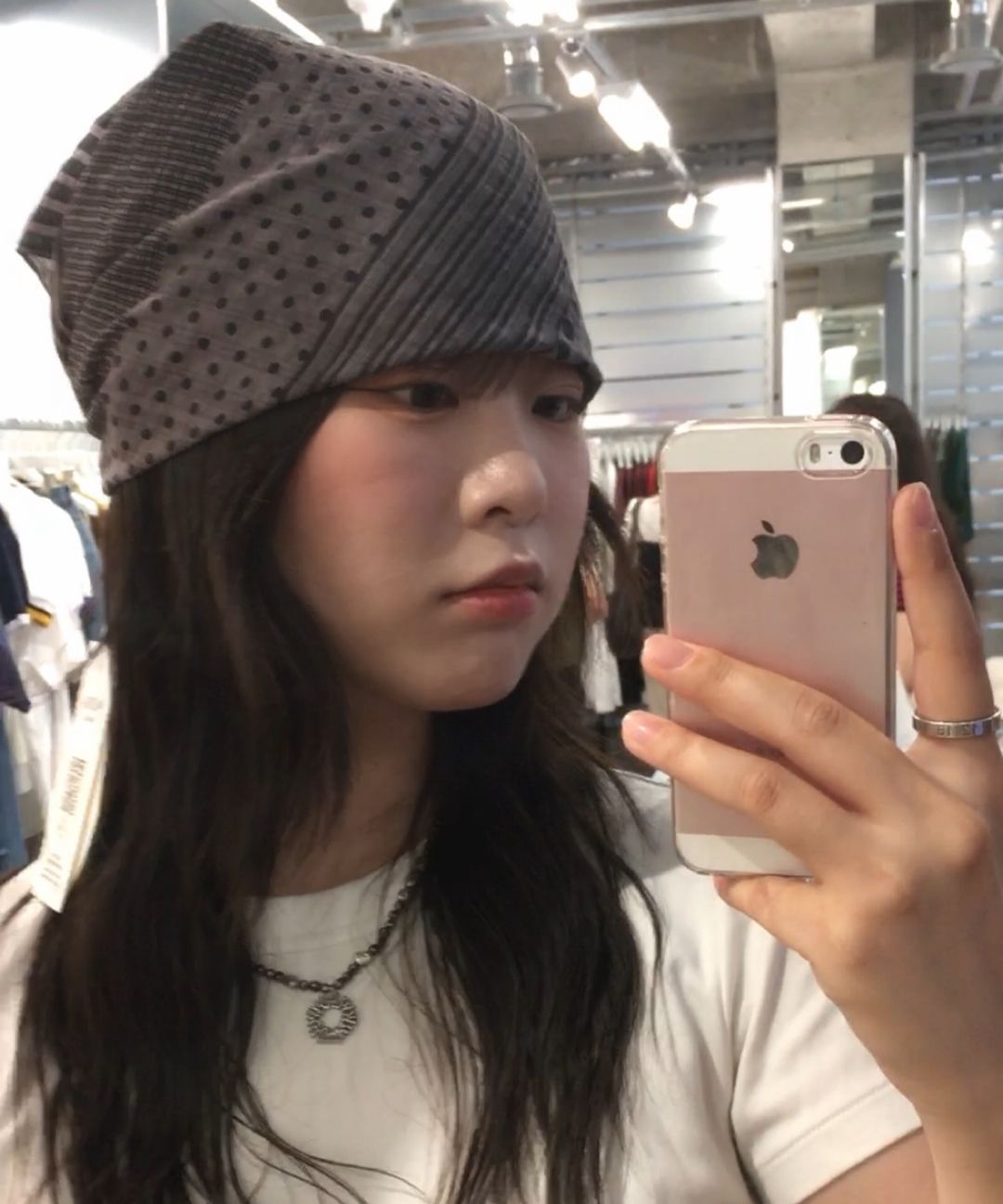 MUSINSA公式 | OHESHIO MIX DOT PATTERN SHEER SCARF, BLUE