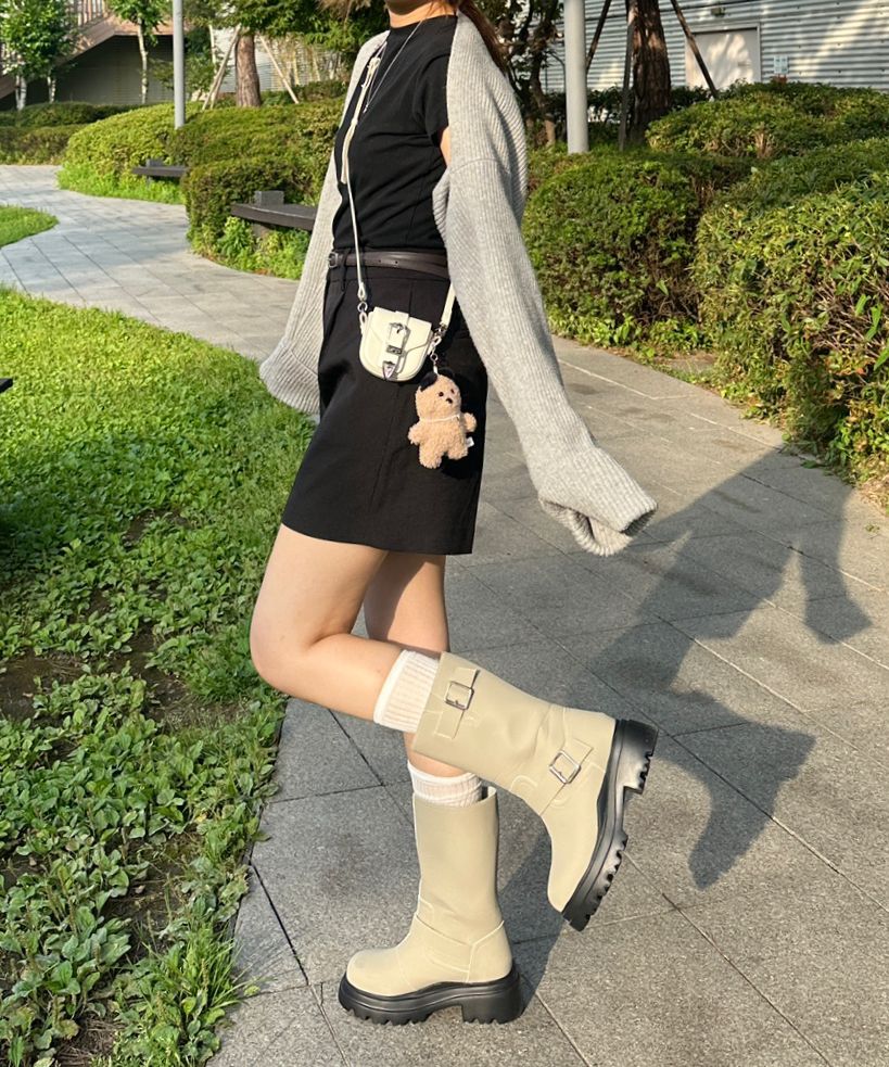 MUSINSA | KHIHO City Buckle Rain Boots 3COLOR