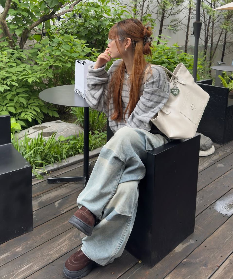 MUSINSA | FANCY CLUB Angel Vintage Washing Pin Tuck Pants