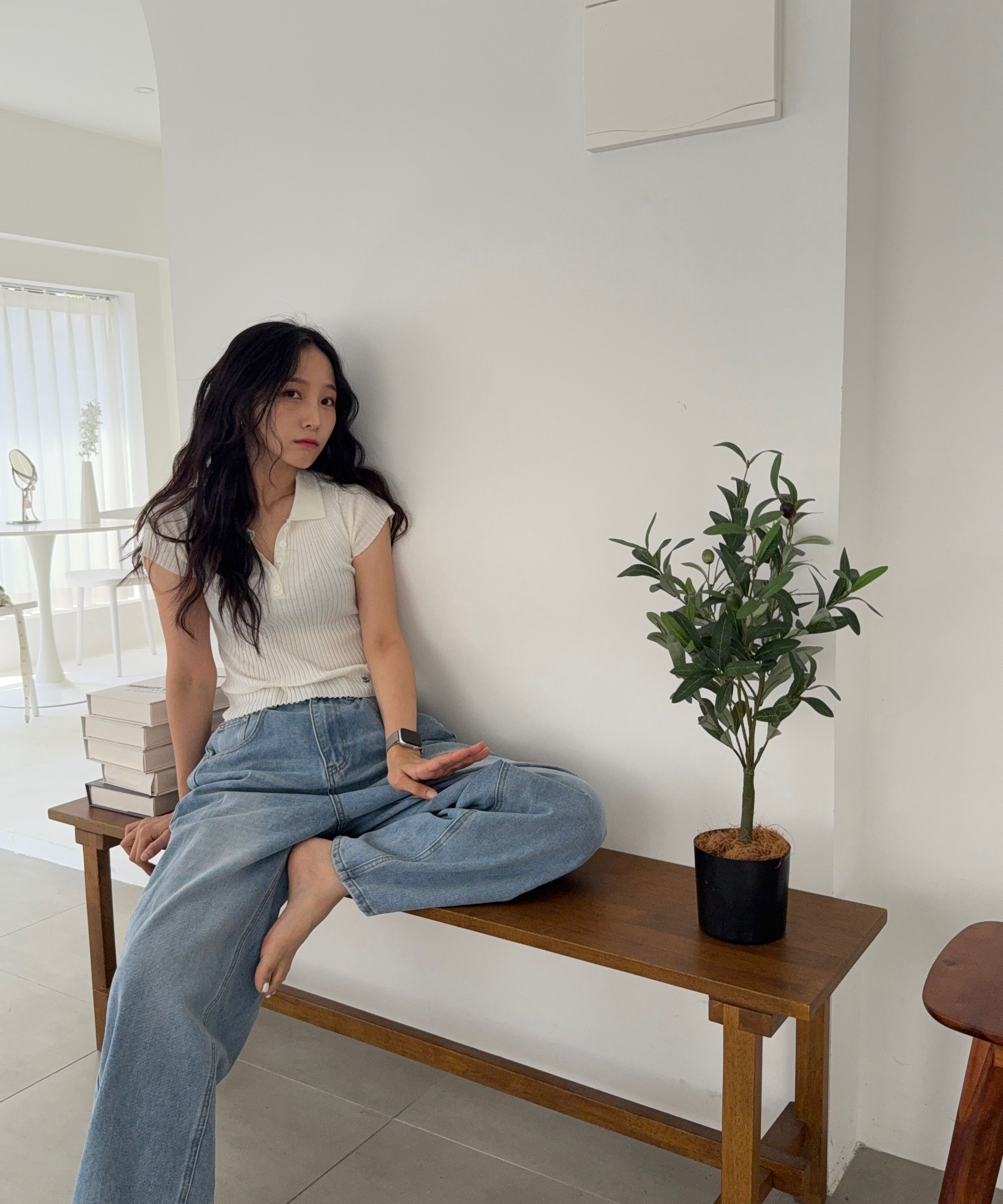 MUSINSA | ANOLORCODE WOMAN Hyde Pintuck Balloon Denim Pants