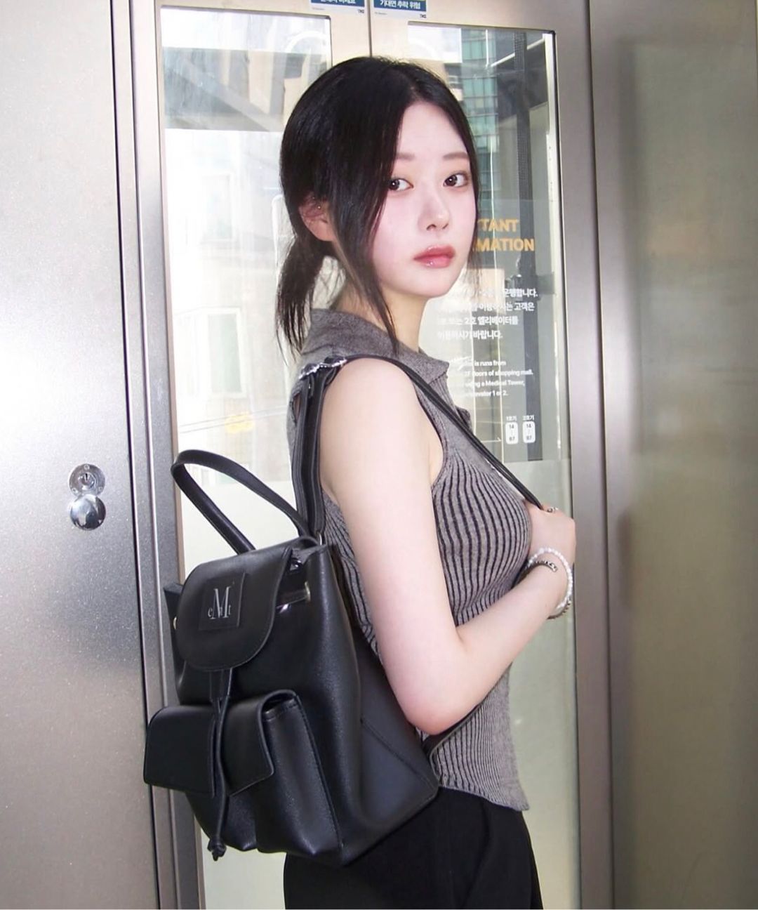 MUSINSA | MUCENT Aren Two Pocket Leather Mini Backpack Unisex