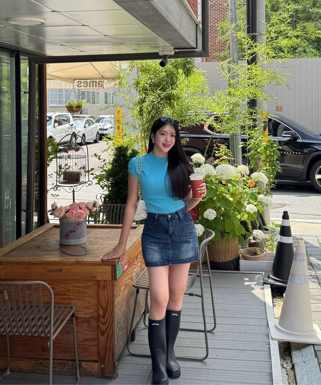 COVERNAT WOMAN ■ Clover Heart Back Lace Up Rain Boots Long MUSINSA | COVERNAT WOMAN Clover Heart Back Lace Up Rain