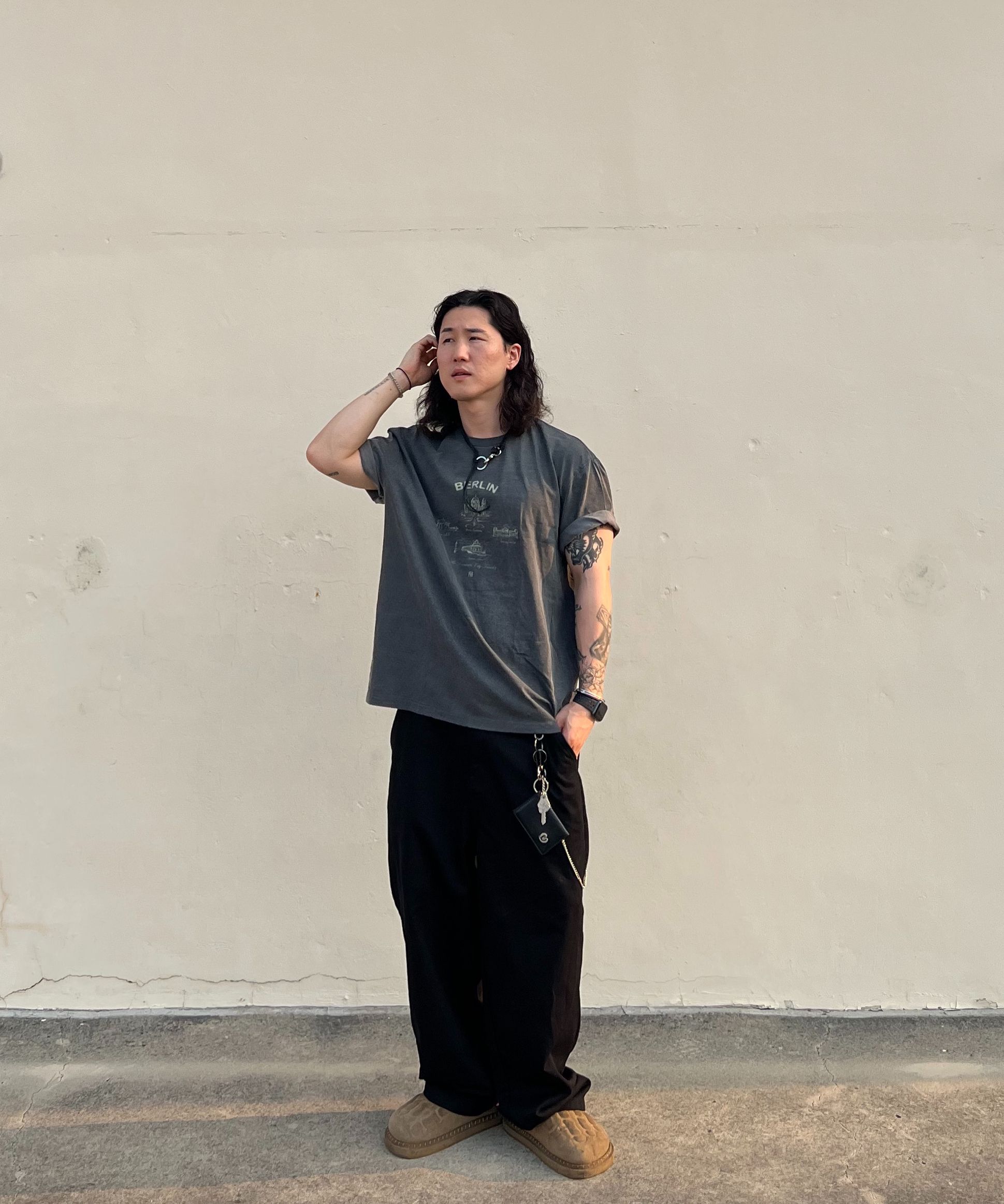 ★MIM the wardrobe★ Berlin Pigment Washed T-Shirt Beige MW2 MUSINSA | MIMTHEWARDROBE Berlin Pigment Washed T-Shirt_Beige