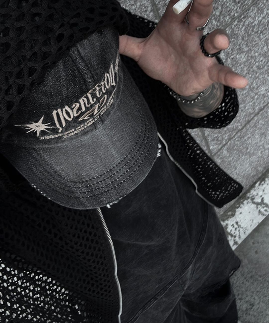 DOFFJASON ■ Vintage Washed Denim Ball Cap キャップ MUSINSA公式 | DOFFJASON Vintage Washed Denim Ball Cap BLACK
