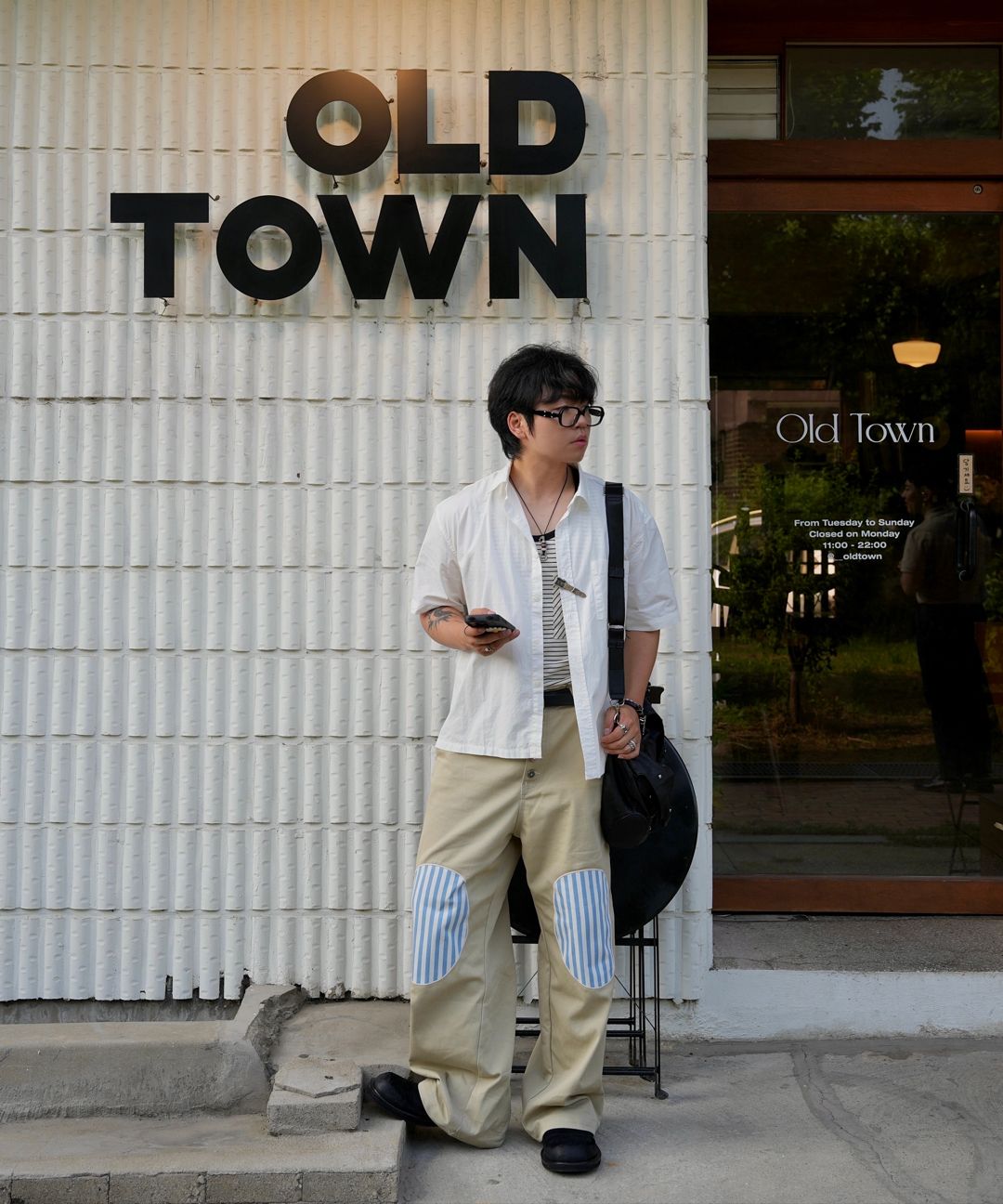 [SIGNATURE] Oxford cropped half shirt /追跡付 MUSINSA公式 | SIGNATURE Oxford crop half shirt [white]