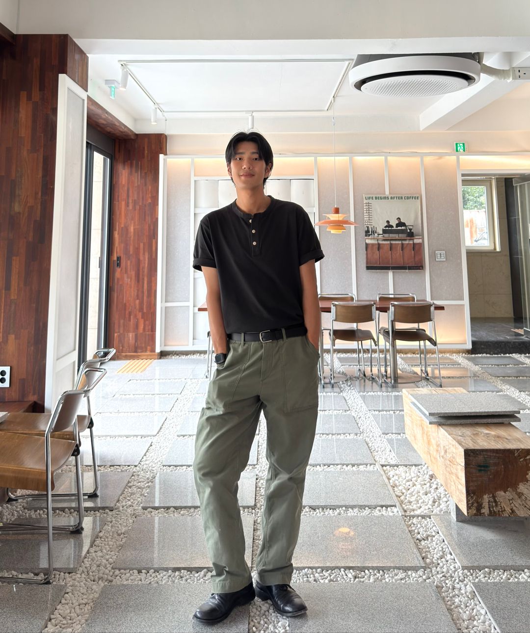 ★MUSINSA STANDARD★ Replica Fatigue Shorts Deep Khaki MMDPH MUSINSA | MUSINSA STANDARD REPLICA FATIGUE PANTS [KHAKI]