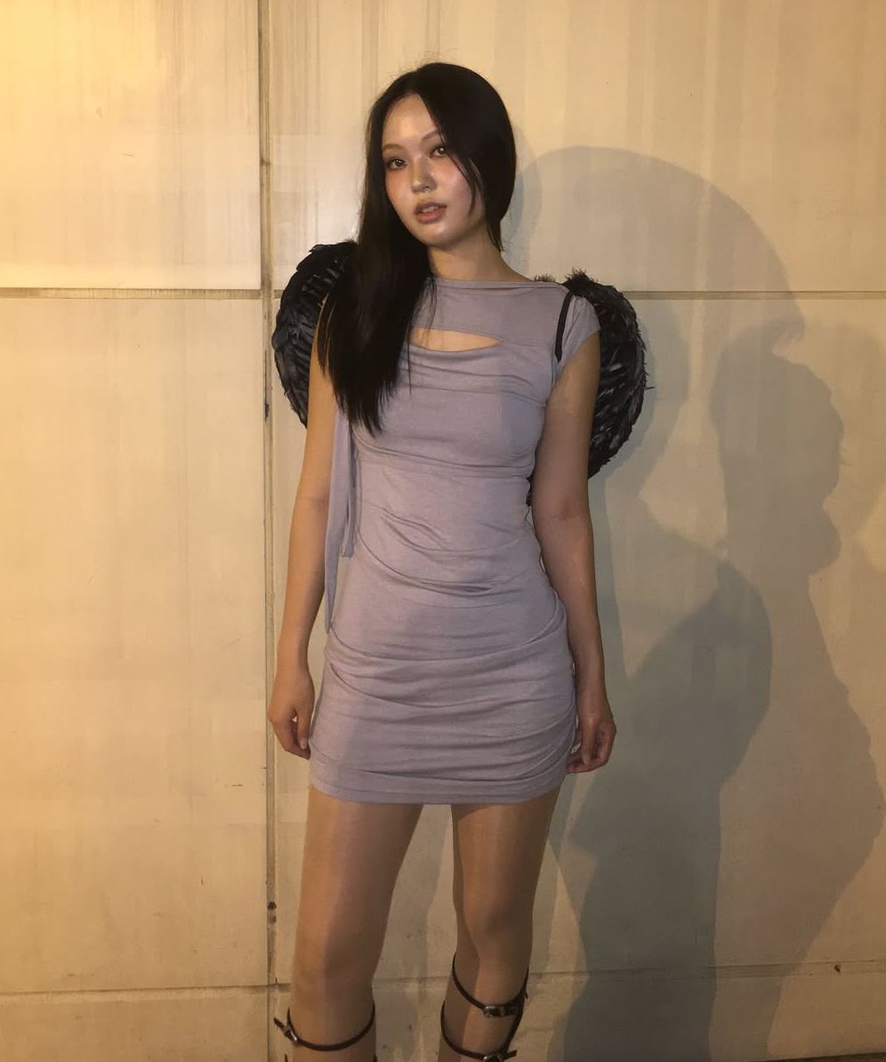 ●FLARE UP● Asymmetrical Draped Strap Roll-Up Dress (3色) MUSINSA | FLAREUP Asymmetrical Draped Strap Roll-Up Dress