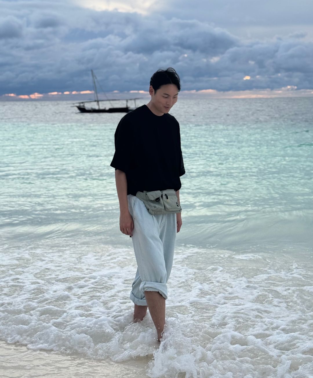 MUSINSA | MUSINSA STANDARD Linen Like Semi-Balloon Denim