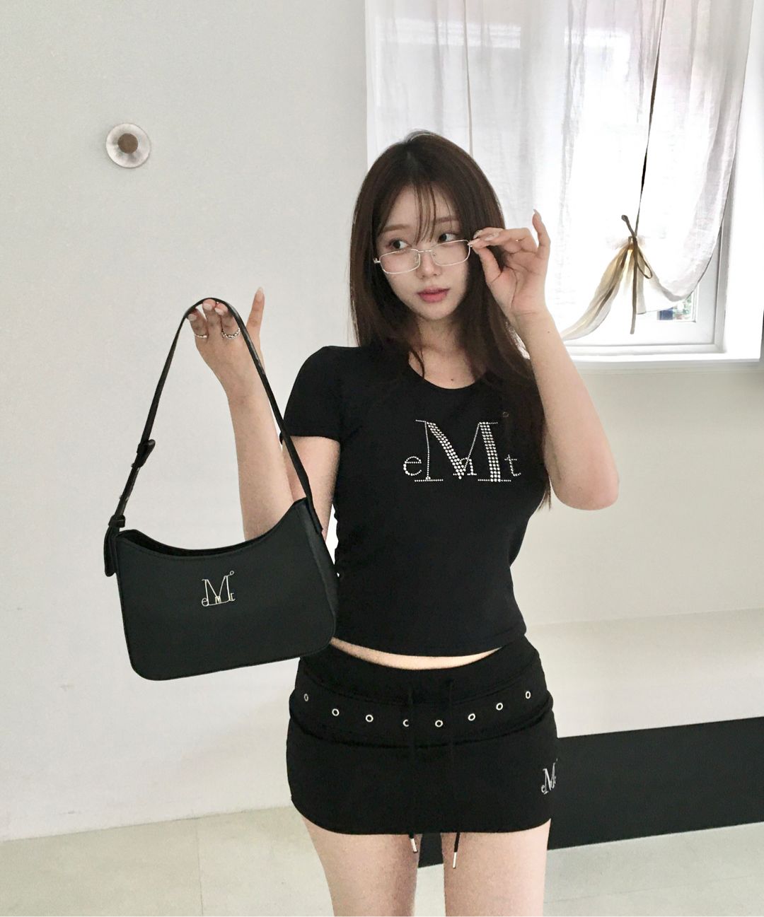 ★MUCENT★ STRIA PUNCHING EYELET BANDING MINI SKIRT MUSINSA | MUCENT Stria Punching Eyelet Banding Mini Skirt (2