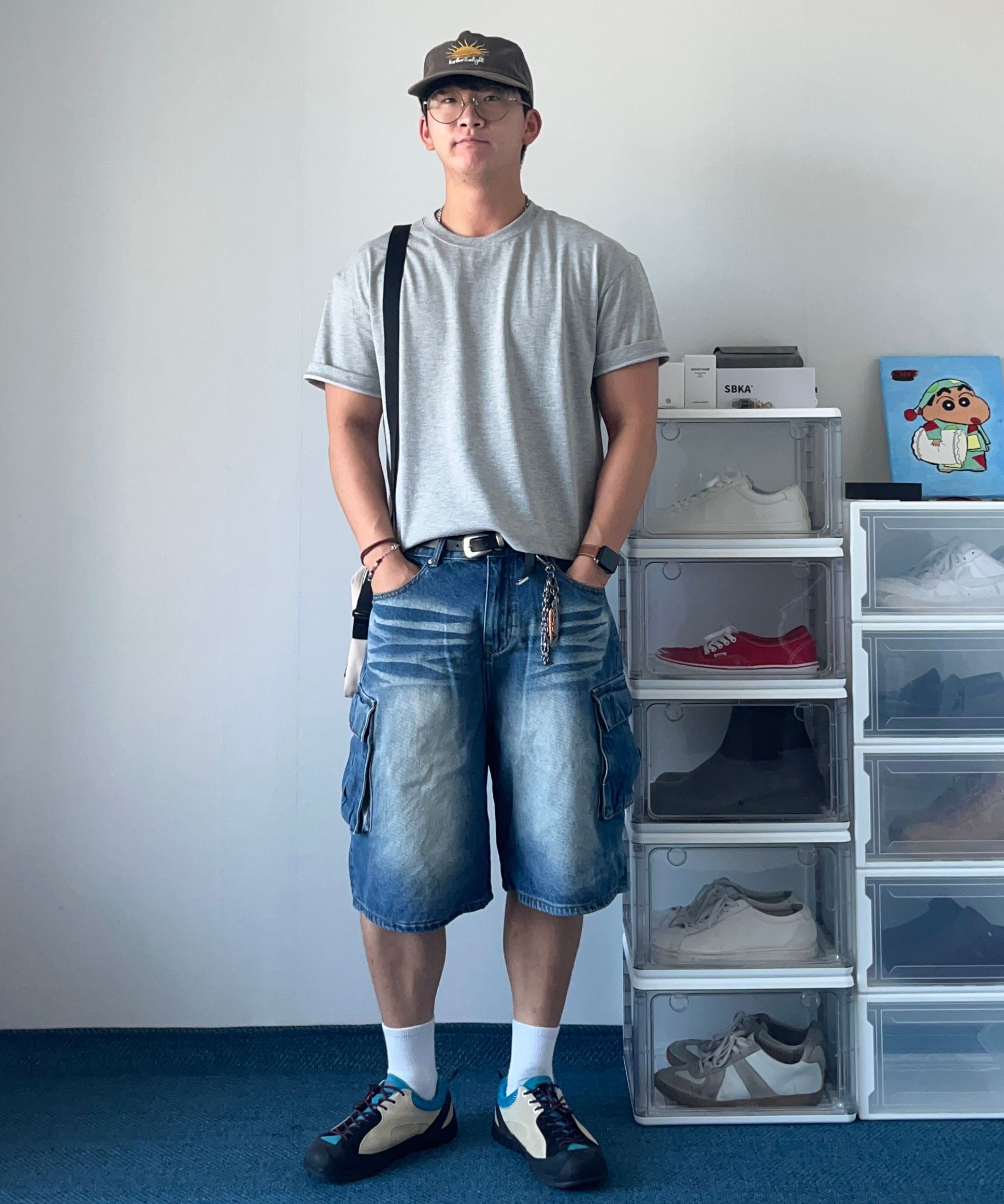 【2plan】Deuce Cat Washed Bermuda Denim Pants Deuce Cat Washed Bermuda Denim Pants - 2PLAN | 60% - Asian