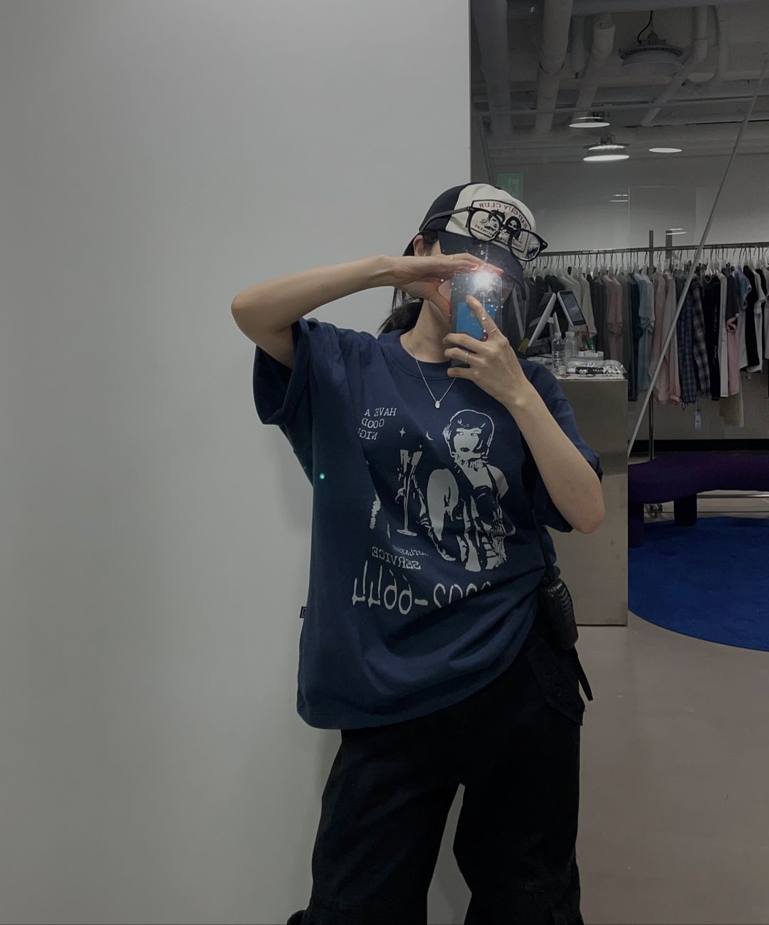 Tシャツ・カットソー NOT4NERD Have A Good Night TShirts Indigo Blue TS091IB MUSINSA | NOT4NERD Have A Good Night T-Shirts - Indigo Blue