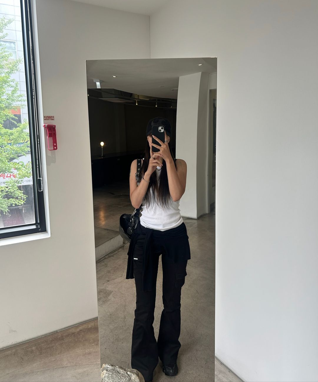 MUSINSA公式 | MISEKI SEOUL Line pocket cargo pants BLACK