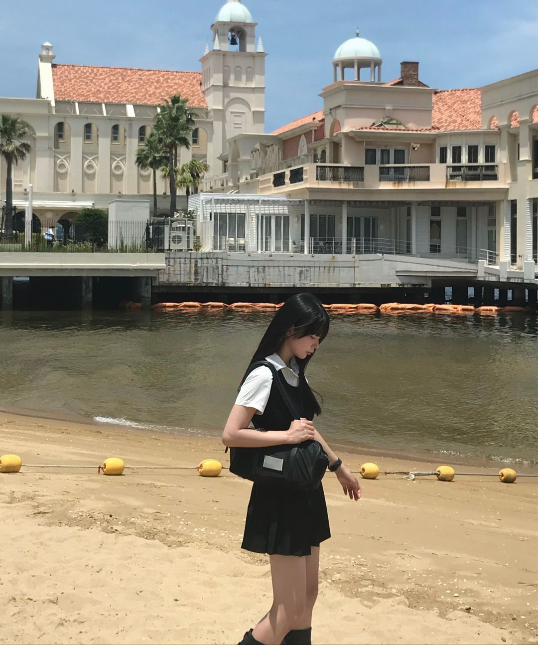 MUSINSA | MATIN KIM SPORTY TOTE BAG IN BLACK
