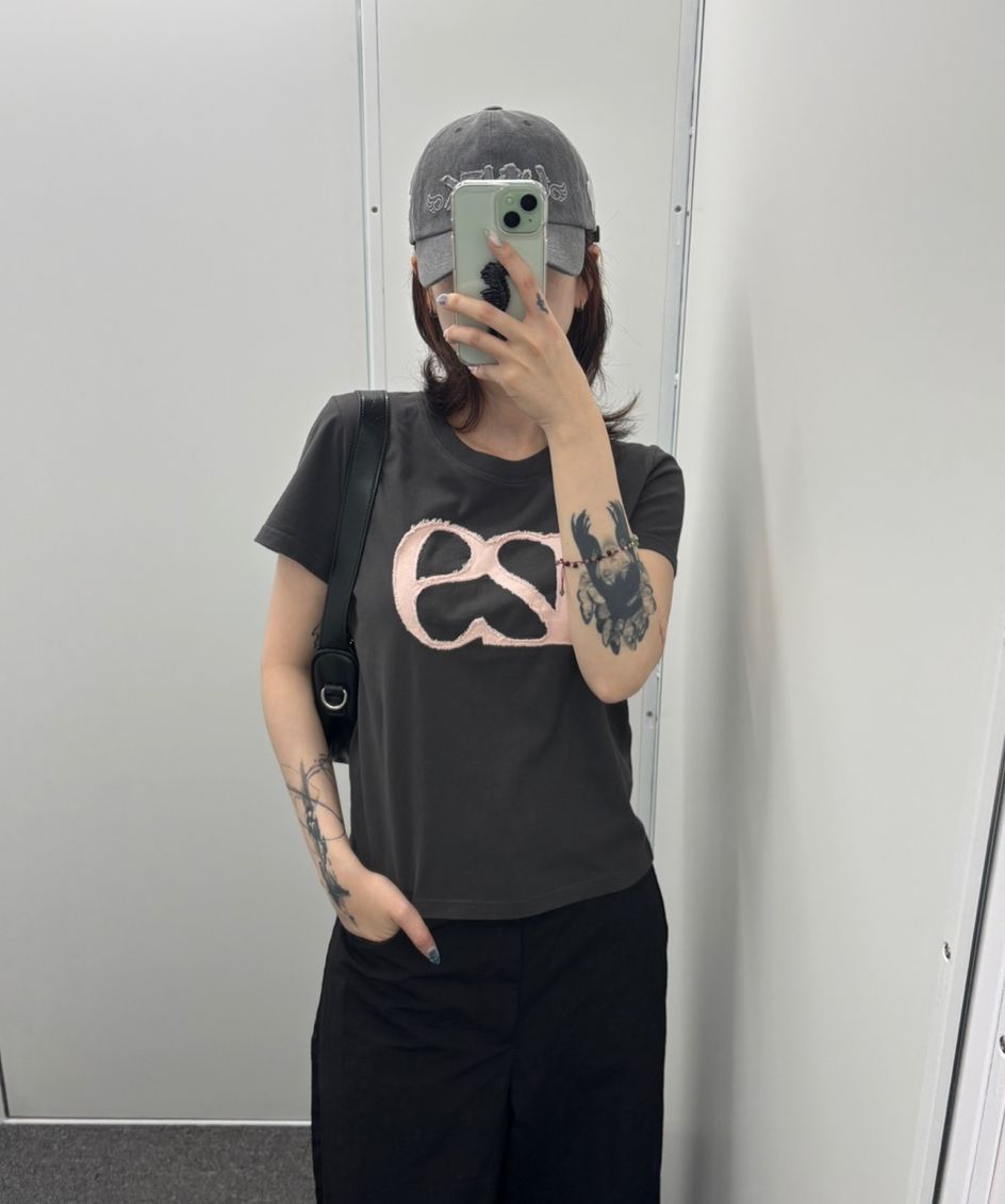 ★ILLIGO★ 129 LOGO PATCH T-SHIRT DOT MUSINSA | ILLIGO 129 Logo Patch T-Shirt White Dot