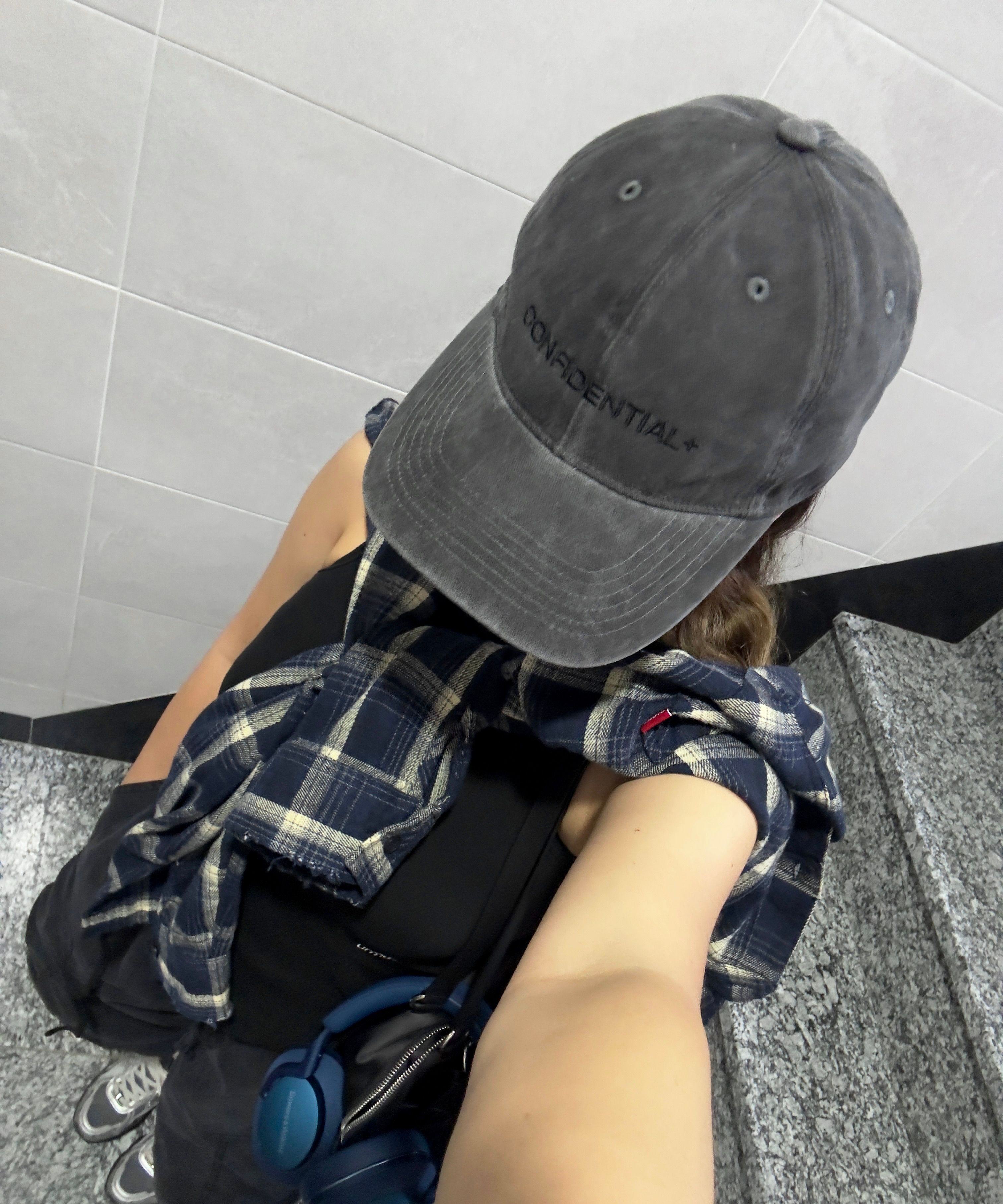 【MAISON MINED】24SS★ MIM RAW CUT BALL CAP MUSINSA | LADY VOLUME CONFIDENTIAL STONE WASHED BALL CAP (BLUE)