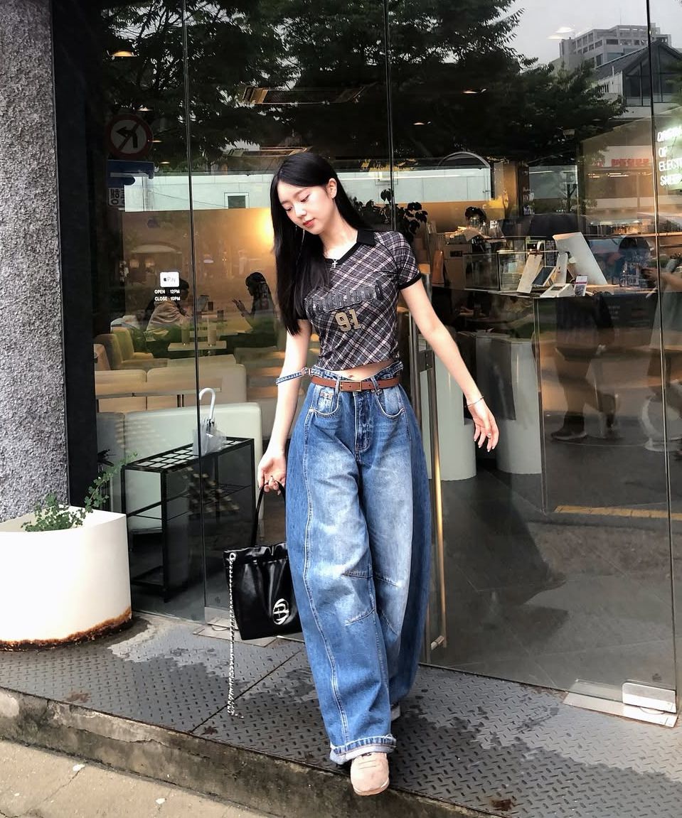【BADBLOOD】Charlie Washed Leather Barrel Pants - Khaki Bl Badblood Charlie Washed Leather Barrel Pants Khaki Black
