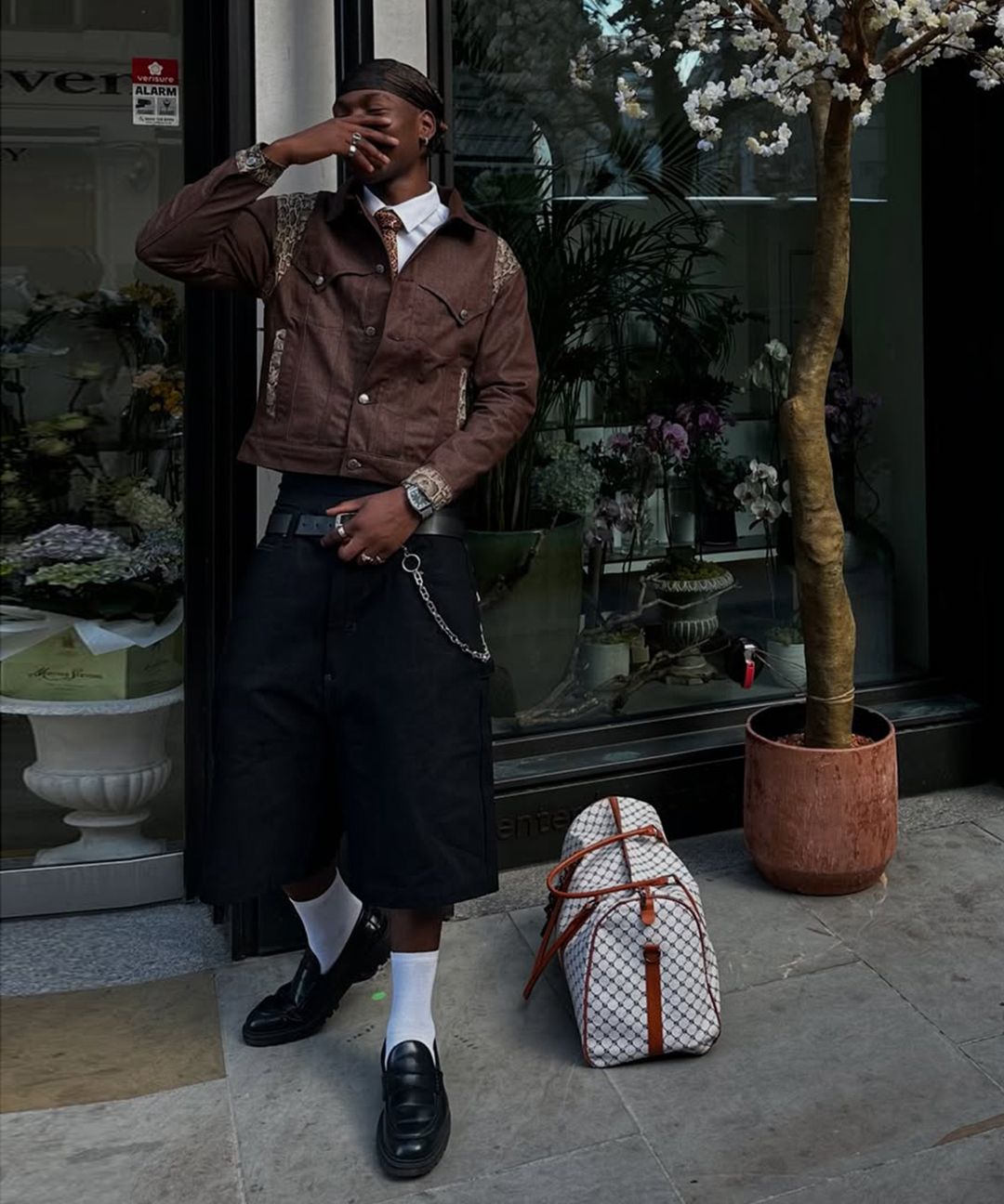 MUSINSA公式 | NOT4NERD Python Layered Denim Jacket - Black