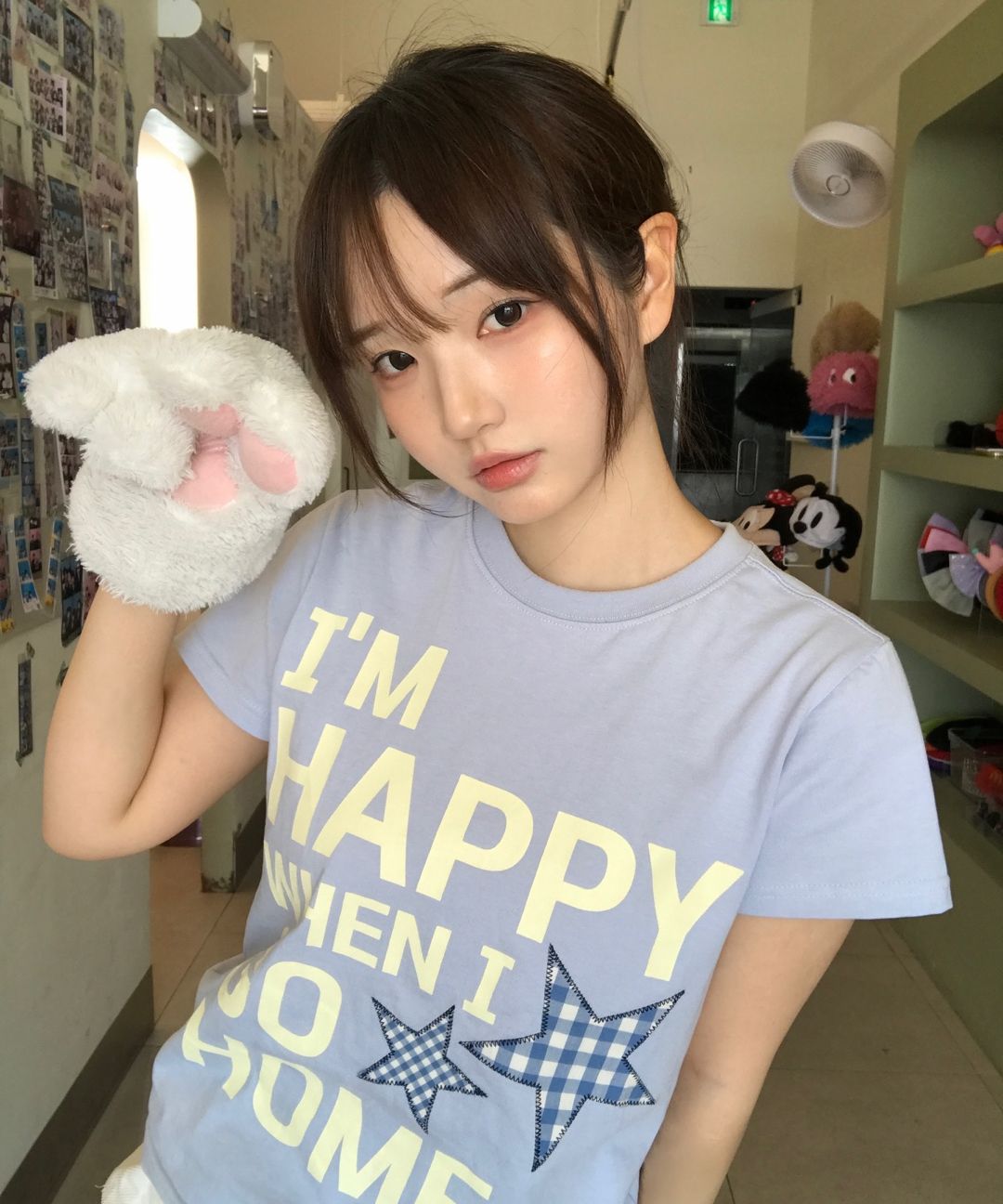 ★WAIKEI★ I am HAPPY short sleeve t-shirt black YKBE01TS16- MUSINSA公式 | WAI KEI I am HAPPY short sleeve t-shirt navy