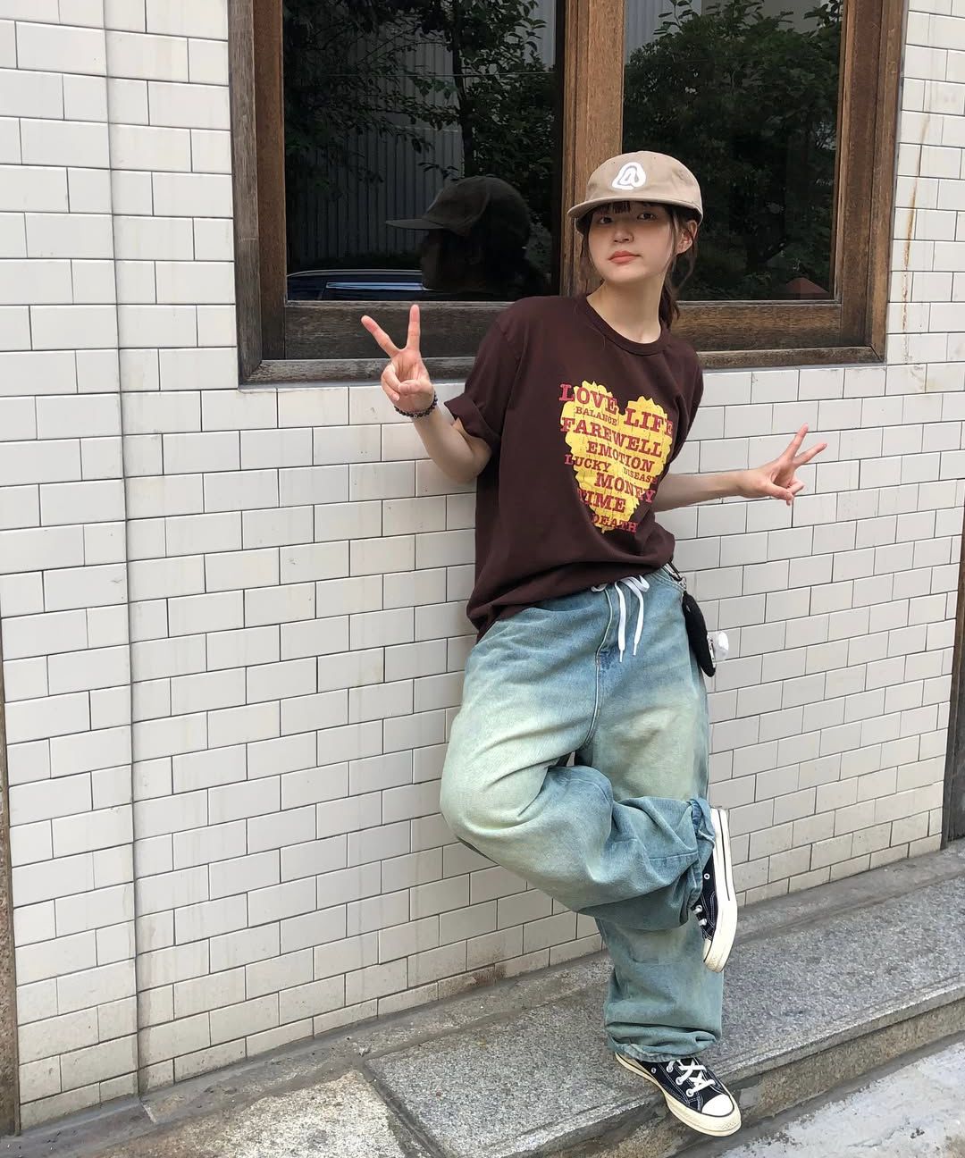 MUSINSA公式 | ANNOT A シンボルロゴウォッシングキャップ バーガンディ