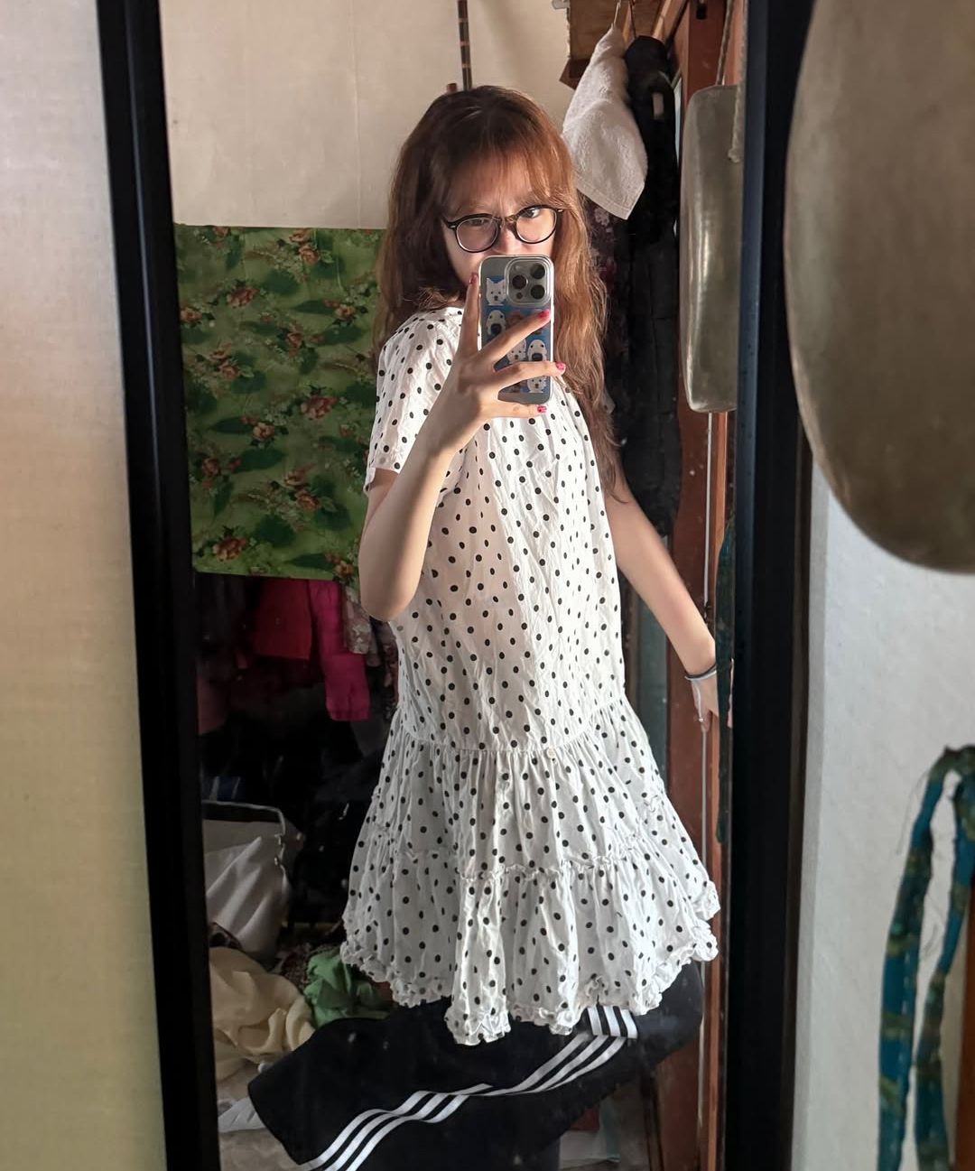 MUSINSA公式 | RONRON FRILL SHORT SLEEVE ONEPIECE DRESS BLACK