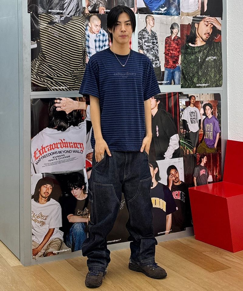 ★ EXTRAORDINARY ★ 日本未入荷 STRIPE RED DOT TEE MUSINSA公式 | EXTRAORDINARY STRIPE RED DOT TEE NAVY