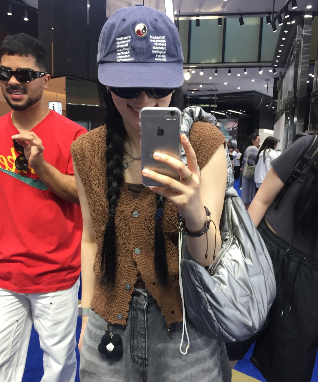MUSINSA公式 | FASTLE Yin Yang Washed Cap Navy