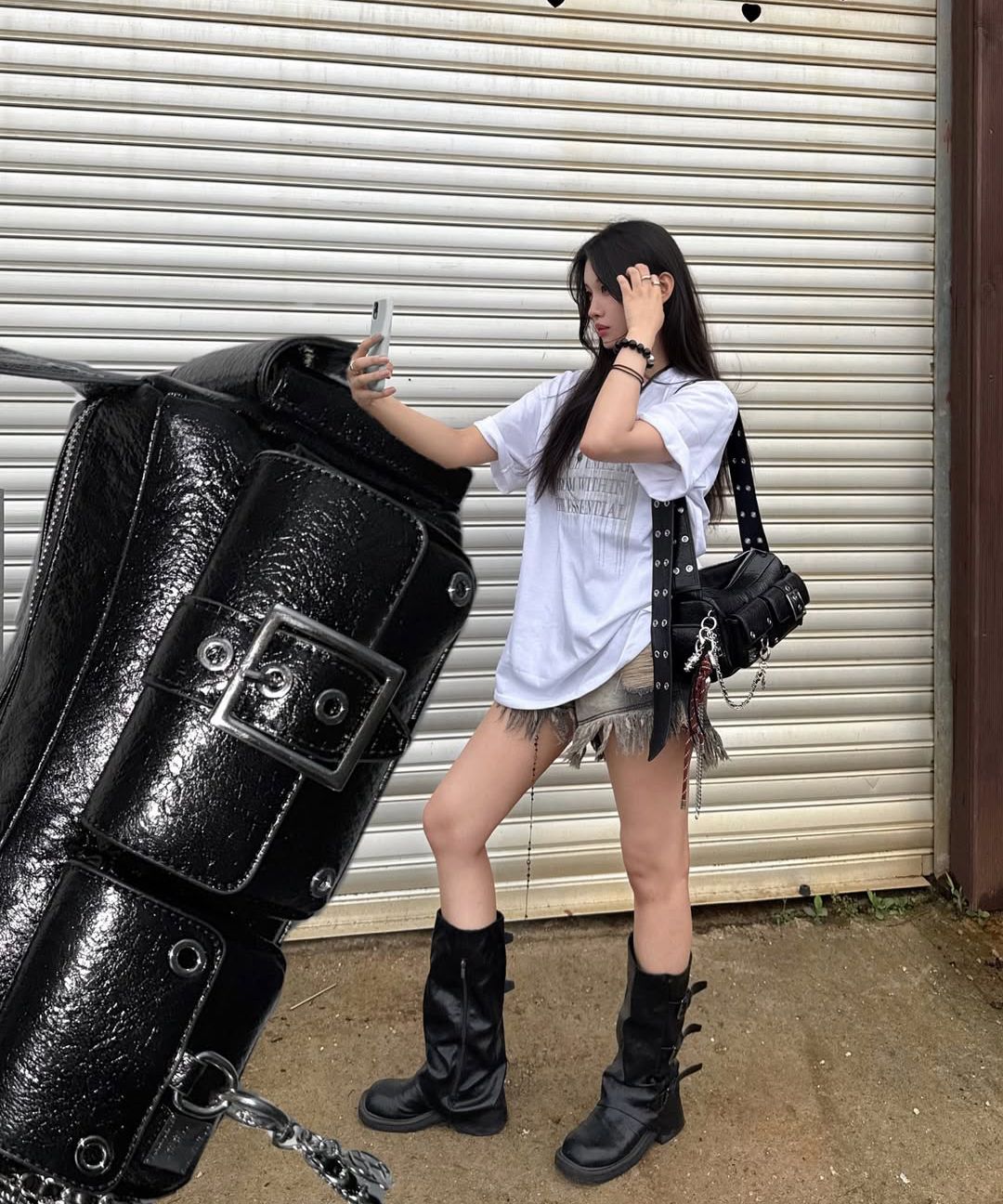 【BLACK PURPLE】24FW Fortress Bag ★男女共用★韓国人気★ BLACK PURPLE Fortress Bag