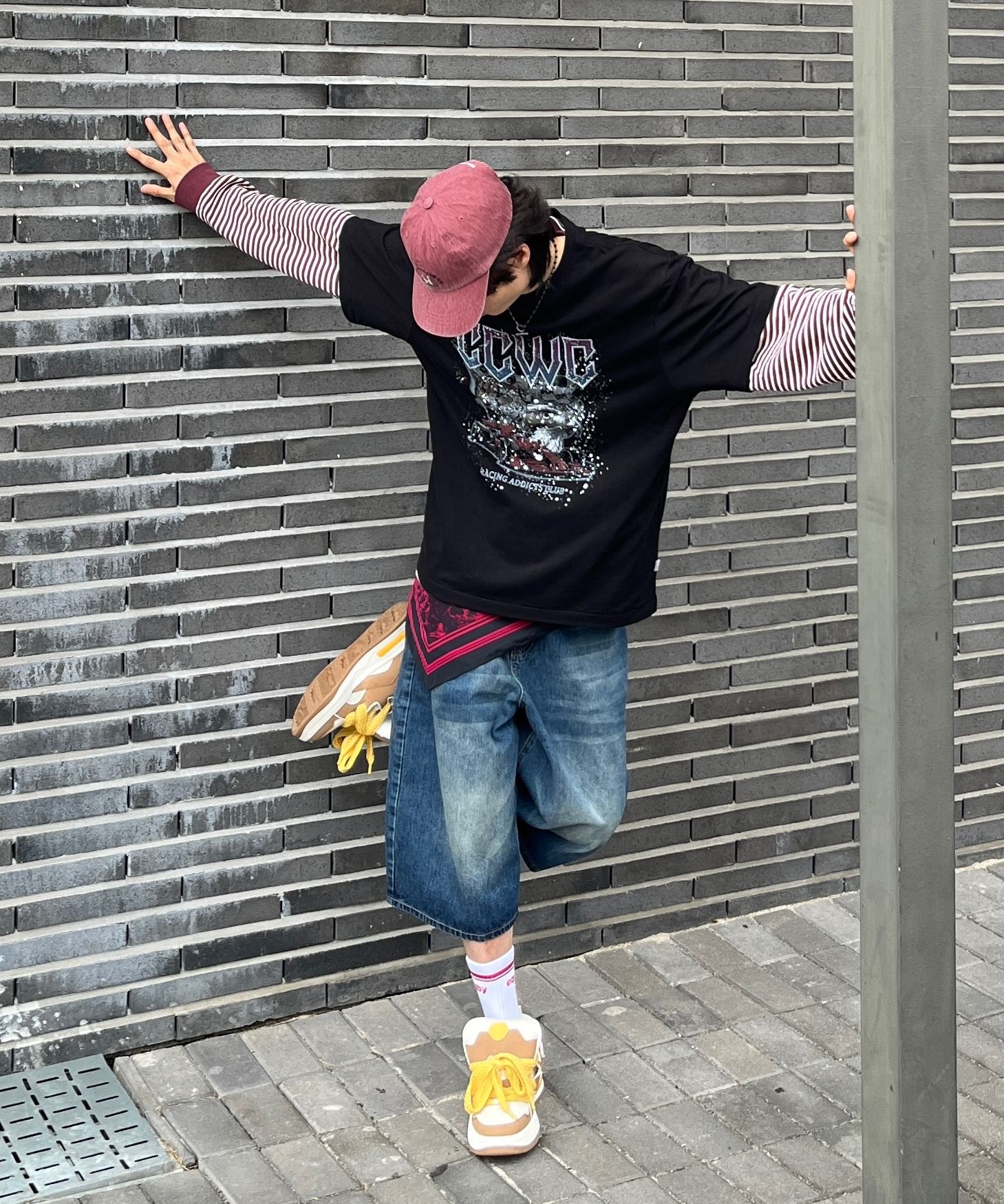 MUSINSA公式 | MUSINSA STANDARD クルーネック長袖Tシャツ[ブラック]
