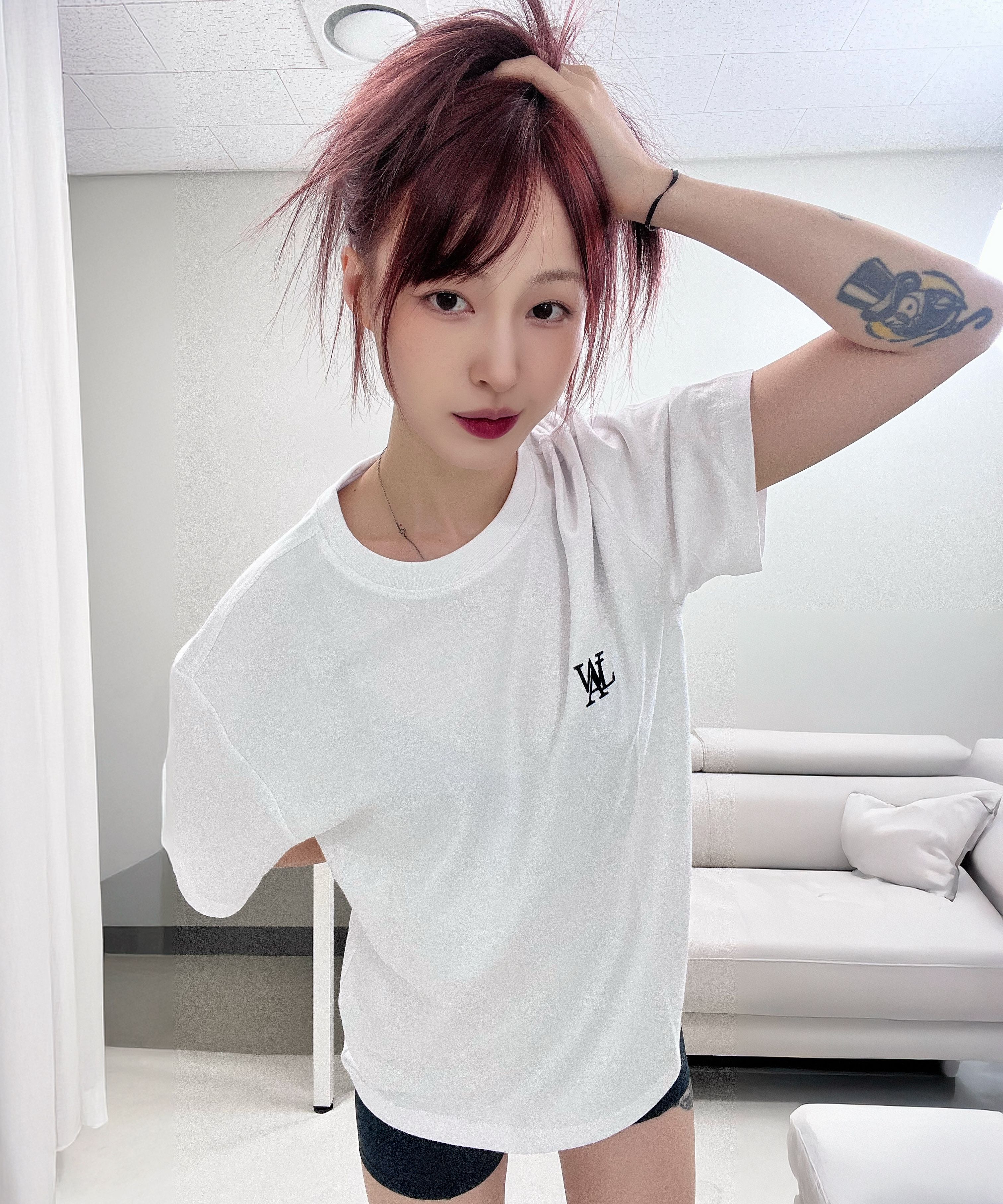 MUSINSA公式 | WOOALONG OG Basic T-shirt - BLACK