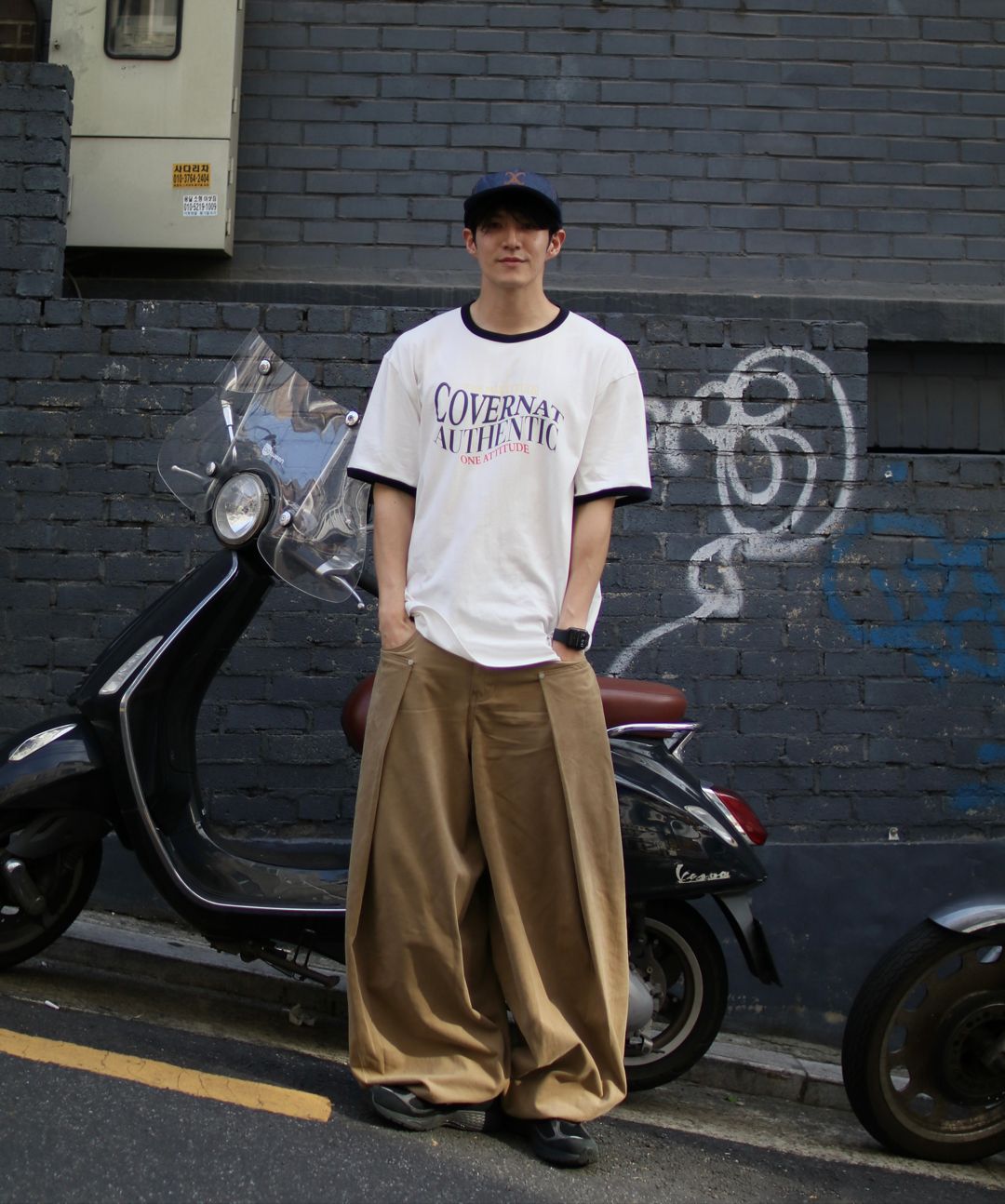 COVERNAT ♥ Typographic Ringer T-Shirt/追跡付 MUSINSA | COVERNAT Typographic Ringer T-Shirt Dark Navy