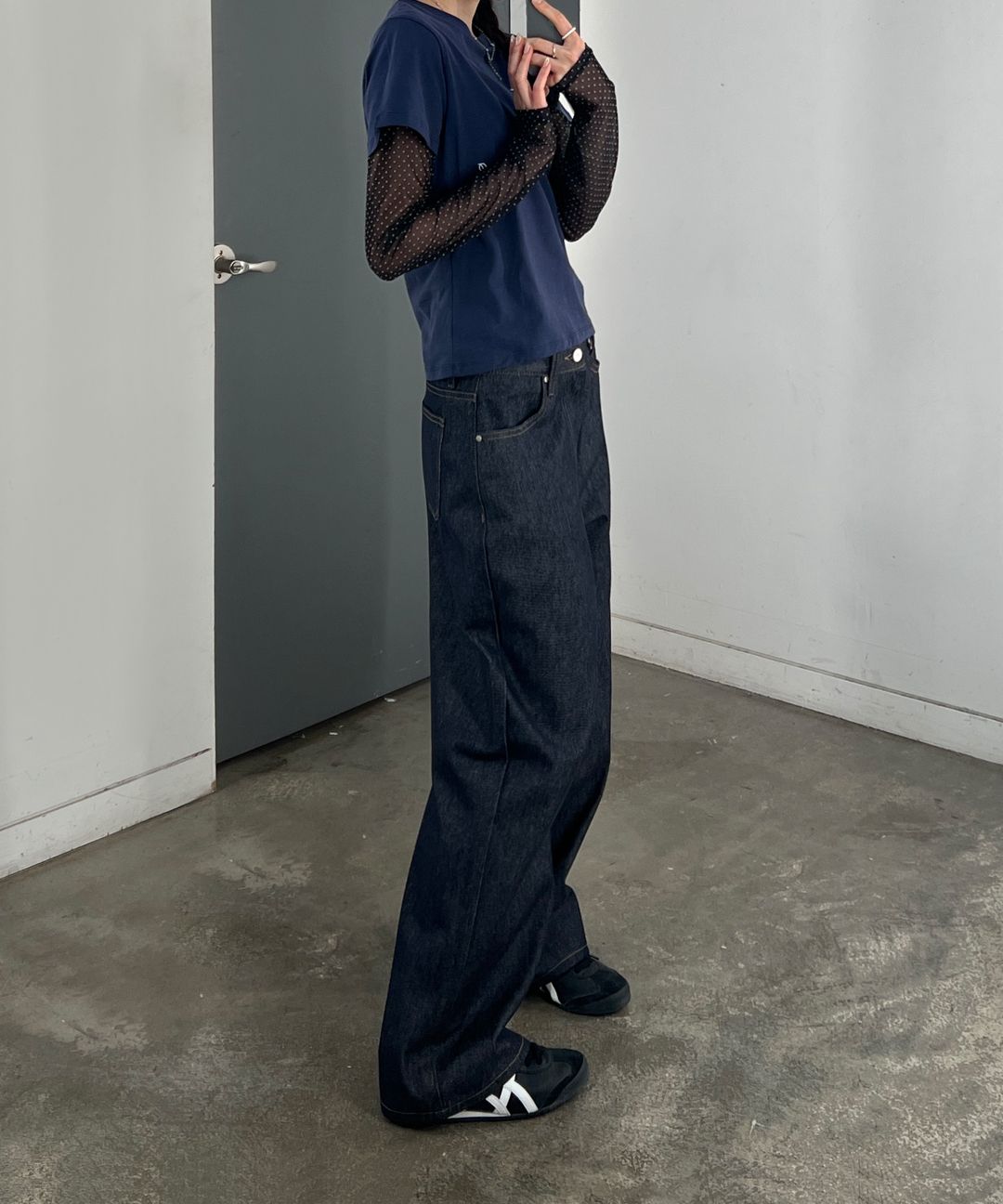 MUSINSA | GLW EASY WIDE DENIM PANTS GRAY
