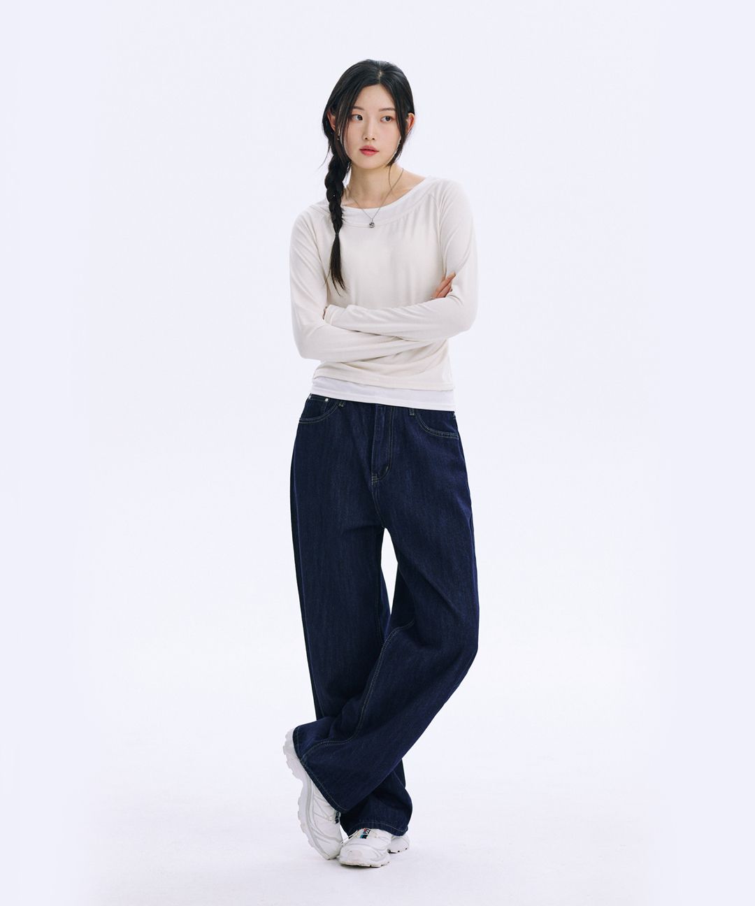 デニム・ジーパン Non-Fade Easy Wide Denim Pants Low Indigo MUSINSA | GLW [Non-fade] Easy wide denim pants low indigo