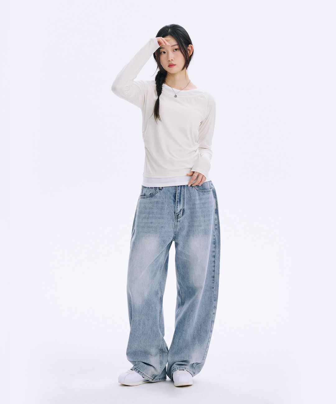 デニム・ジーパン Non-Fade Easy Wide Denim Pants Low Indigo MUSINSA | GLW [Non-fade] Easy wide denim pants low indigo
