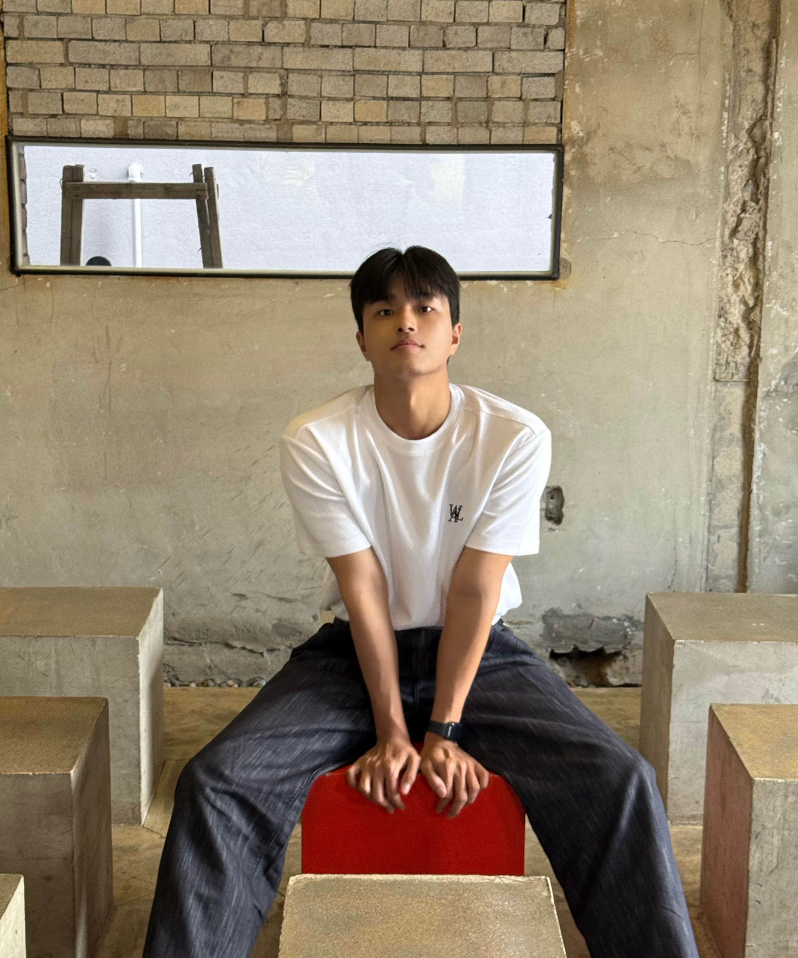 MUSINSA公式 | WOOALONG OG Basic T-shirt - BLACK