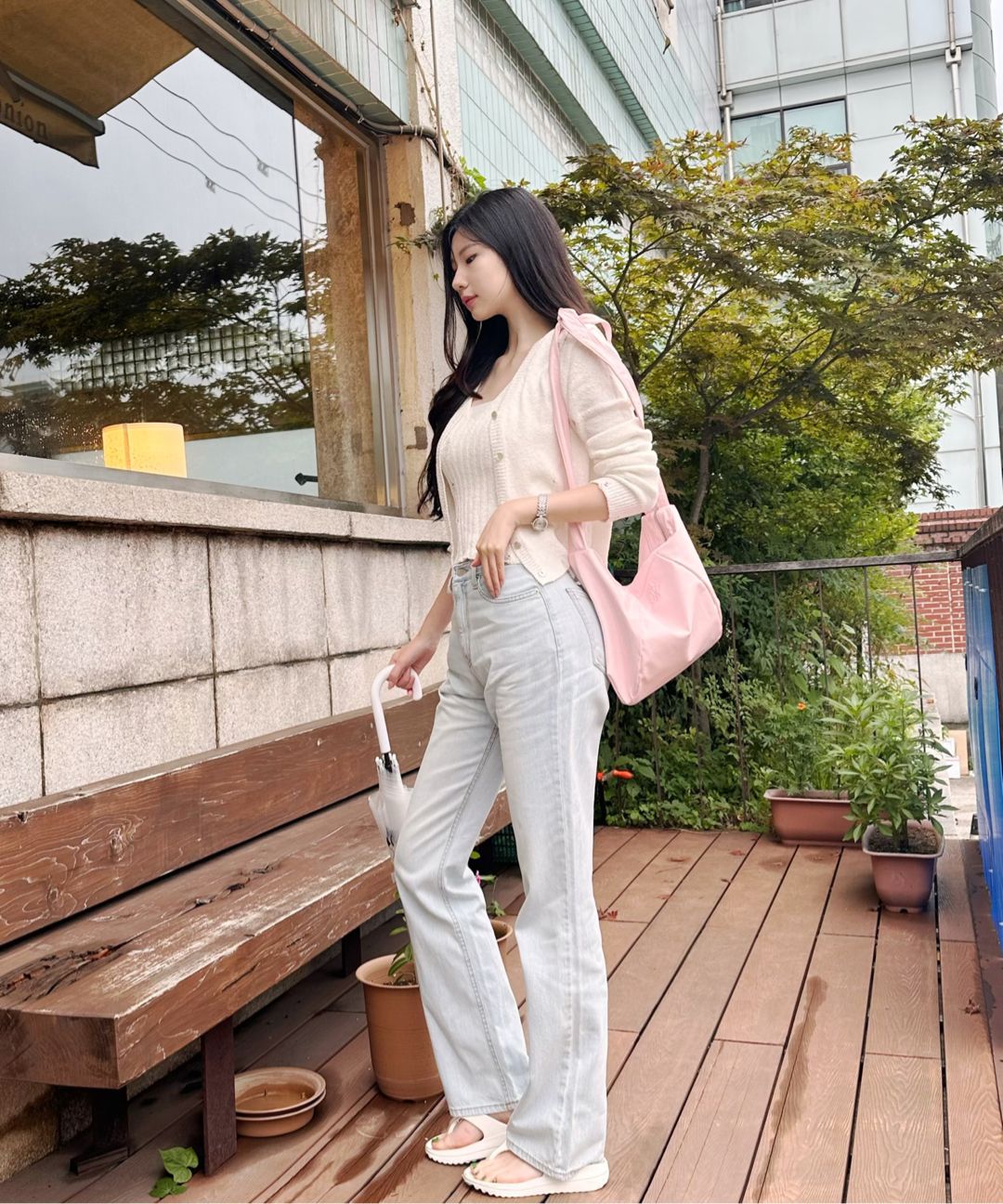★NlCK&NLCOLE★ NICOLE SQUARE SHOULDER BAG_PINK Nick & Nicole] Nicole Square Two Way Bag (4 Color) *LIMITED