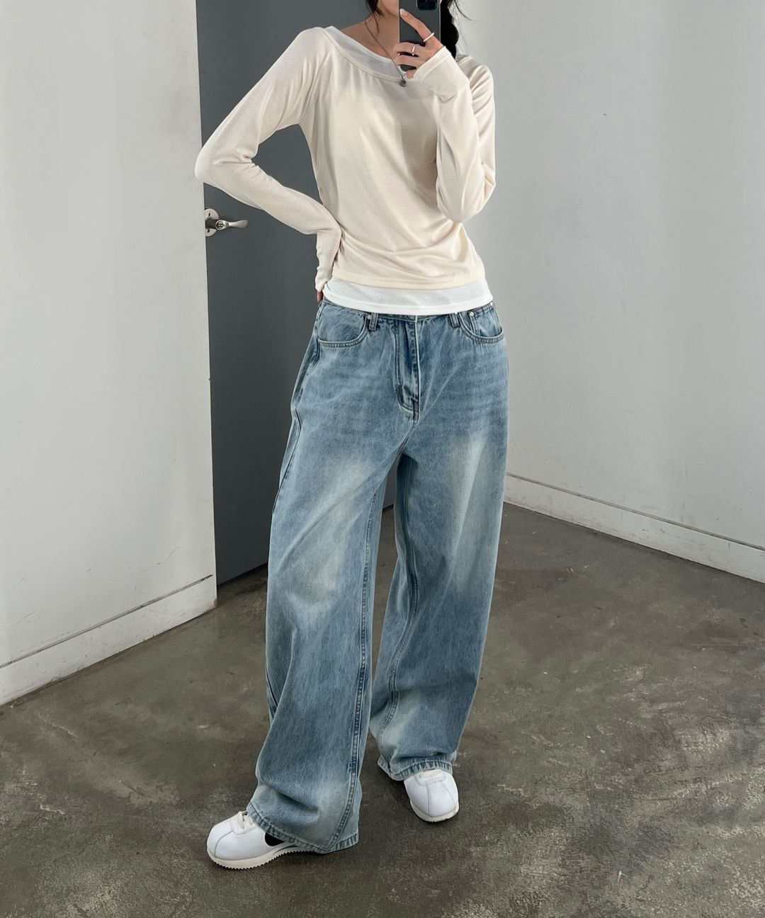 ★MUSINSA STANDARD★ Deep tuck overlap wide denim pants gray MUSINSA | MUSINSA STANDARD Deep Tuck Overlap Wide Denim