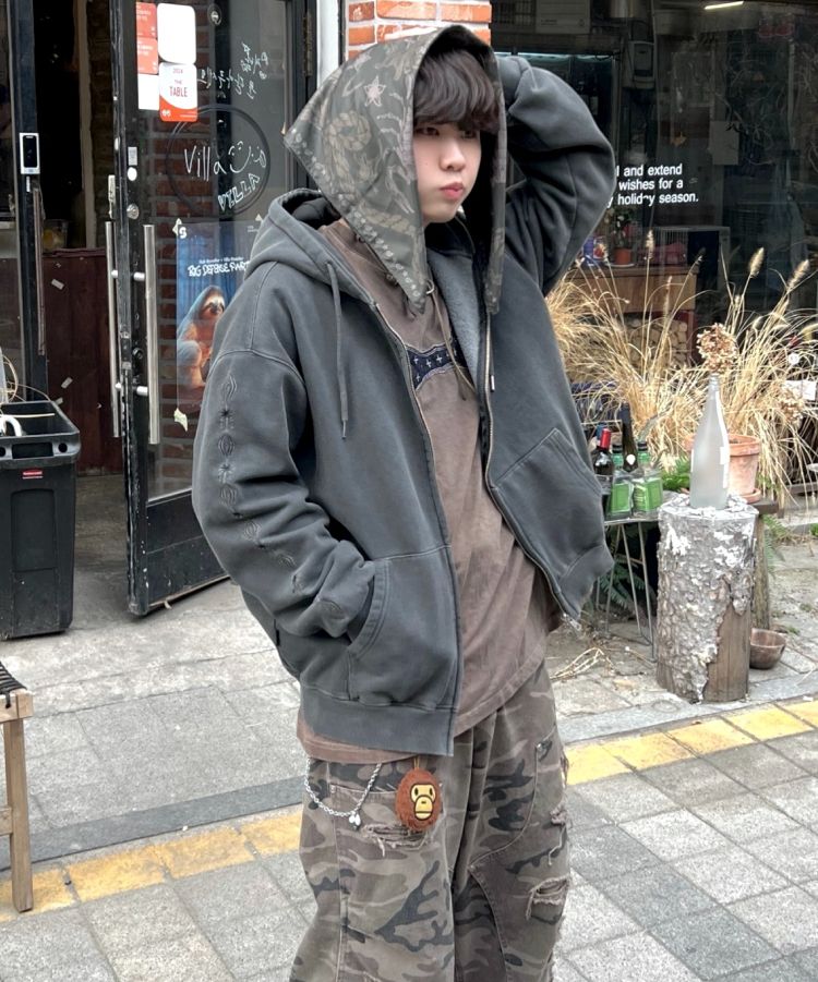 MUSINSA公式 | CPGN STUDIO [2-WAY] Sleeve Star Pigment Hood