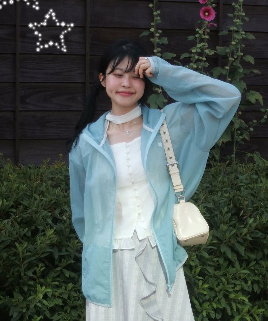 MUSINSA公式 | ILLIGO Ribbon Tie Square Neck Blouse - Gray