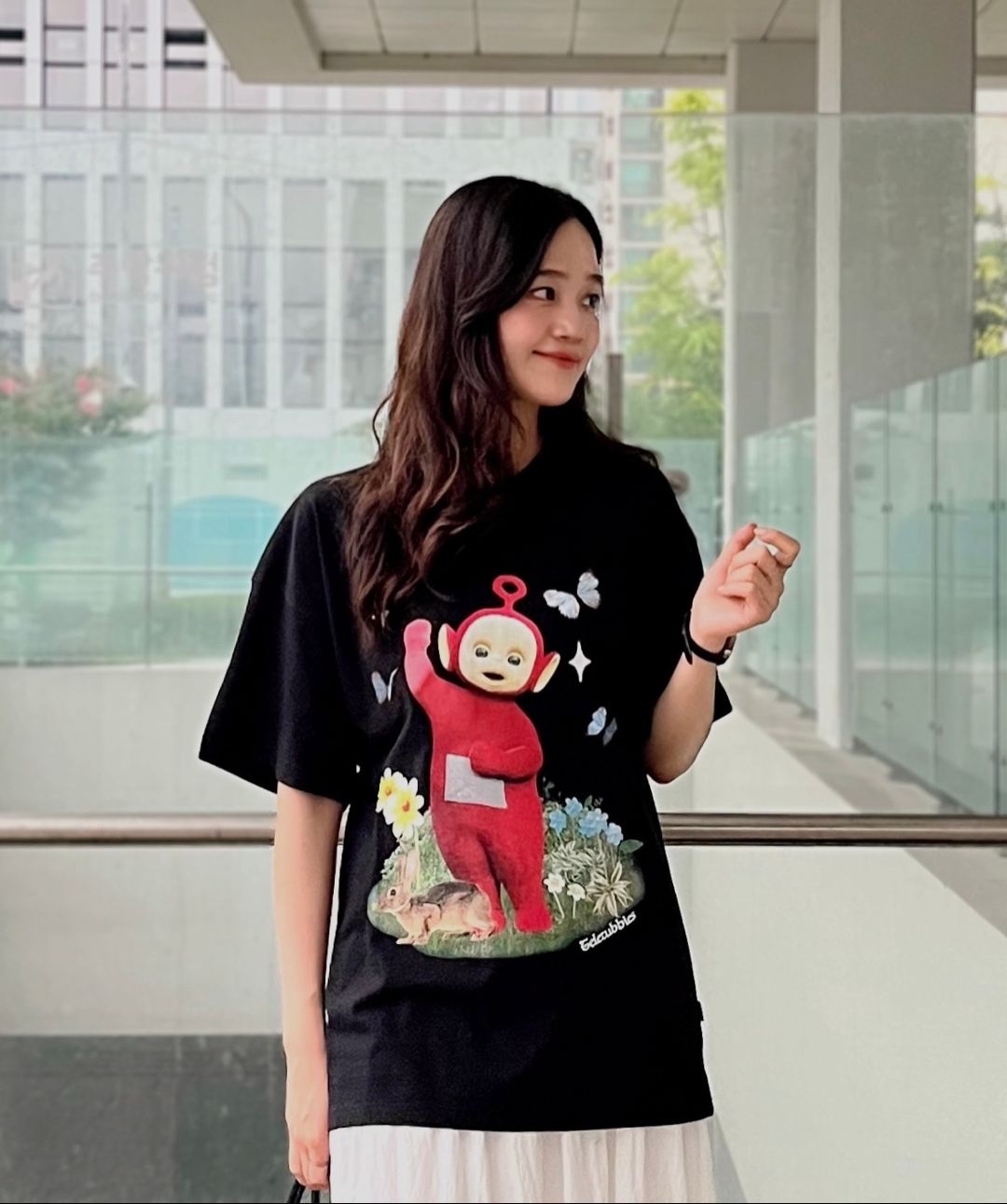 Tシャツ・カットソー LAUGHER Teletubbies Garden Po T-Shirt Black TE26 MUSINSA | LAUGHER [Teletubbies] Garden Po T-Shirt - Black