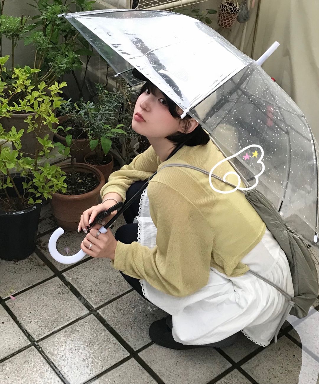 MUSINSA公式 | PARAKEET Crinkle Gym Sack (Light Grey)