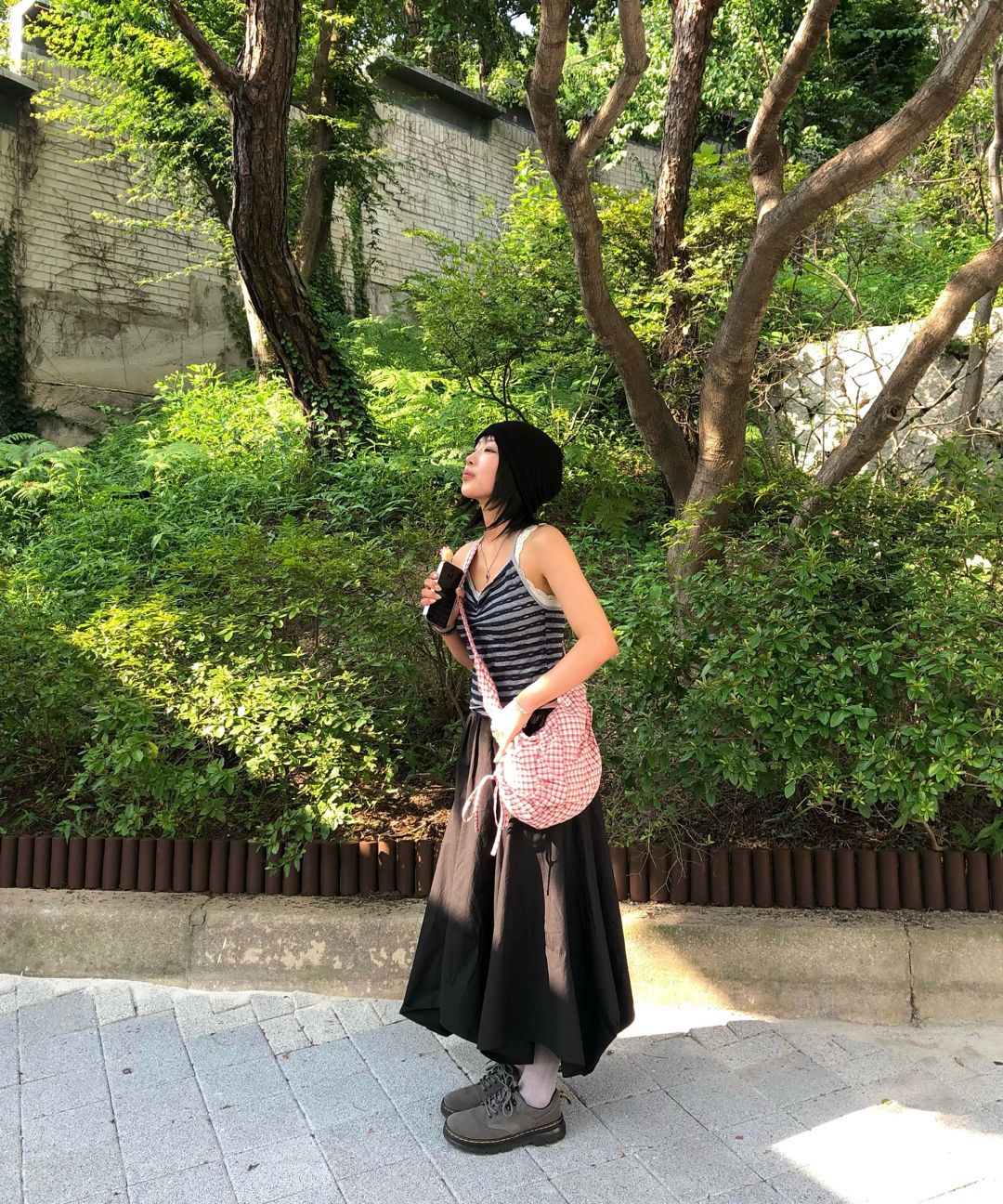 ★Fennec★ LASSIE BAG CHECK NAVY FNFSB03NCF MUSINSA | fennec [PERSONAL SPACE] LASSIE BAG - CHECK NAVY