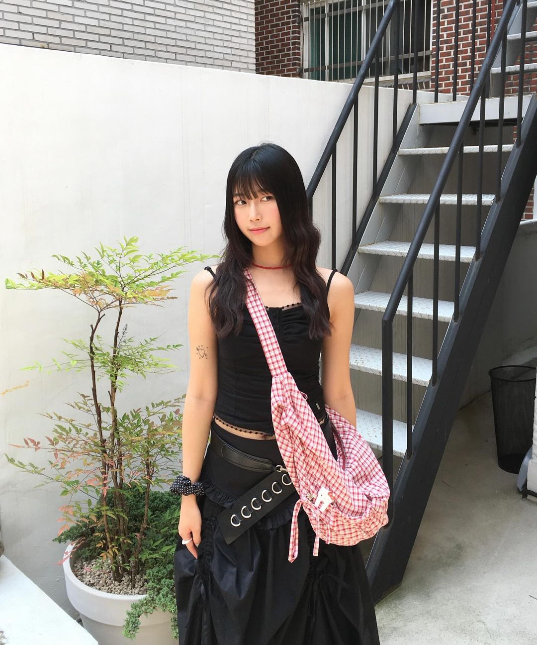 ★Fennec★ LASSIE BAG CHECK NAVY FNFSB03NCF MUSINSA | fennec [PERSONAL SPACE] LASSIE BAG - CHECK NAVY