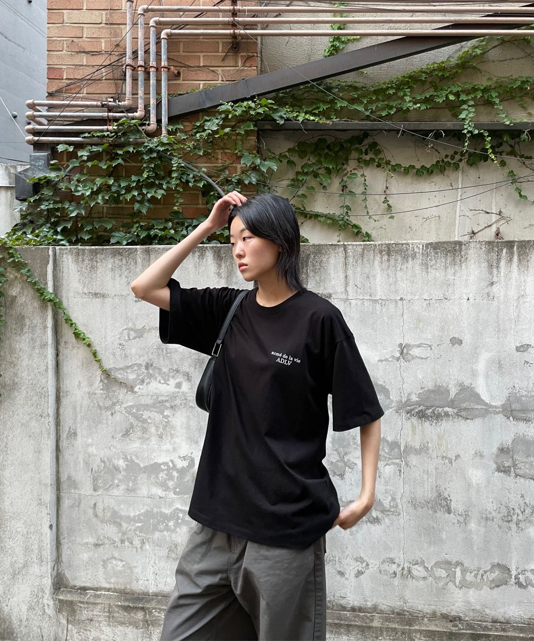 MUSINSA | acmé de la vie ADLV BASIC SHORT SLEEVE T-SHIRT 2_BLACK