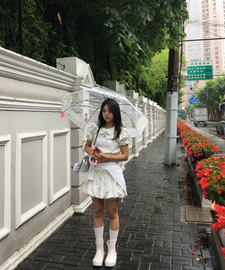 スカート CRANK ROSE PUNCHING BALLOON SKIRT_WHITE MUSINSA公式 | CRANK Rose Punching Balloon Skirt_White