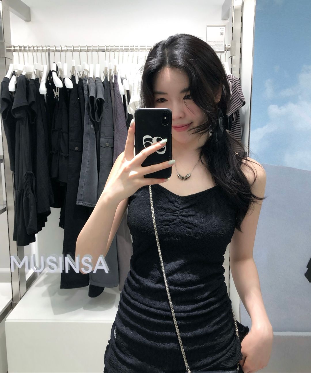 MUSINSA | ASON MOMO KANGKANG MIDI SKIRT / BLACK
