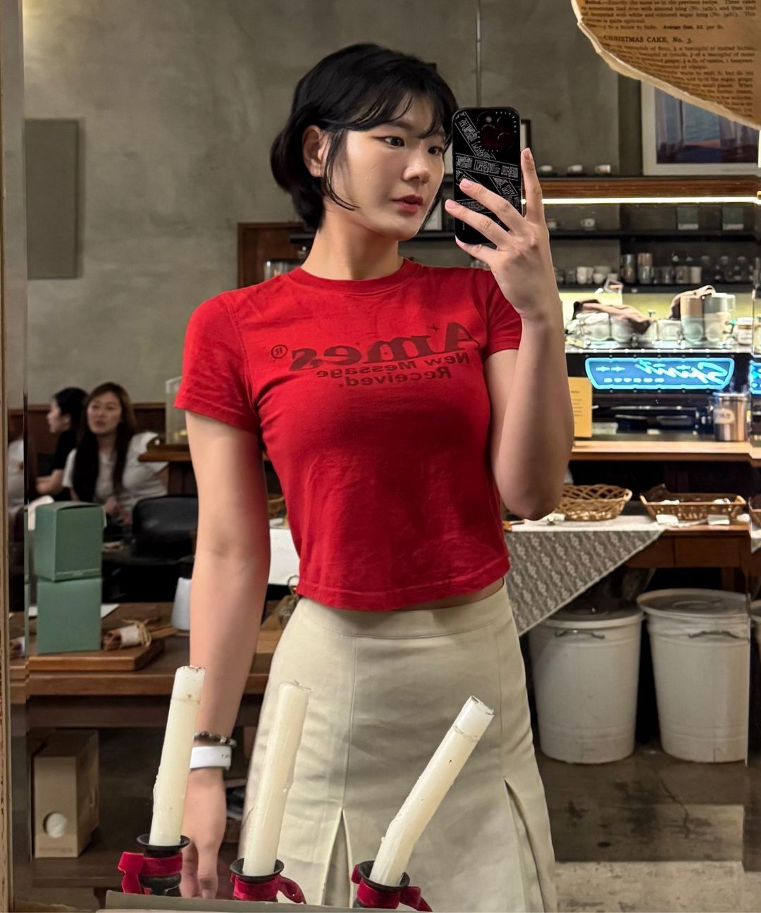 韓国商品 / AMES WORLDWIDE ROUND HEM CROP TEE MUSINSA公式 | AMES-WORLDWIDE ROUND HEM CROP TEE KHAKI