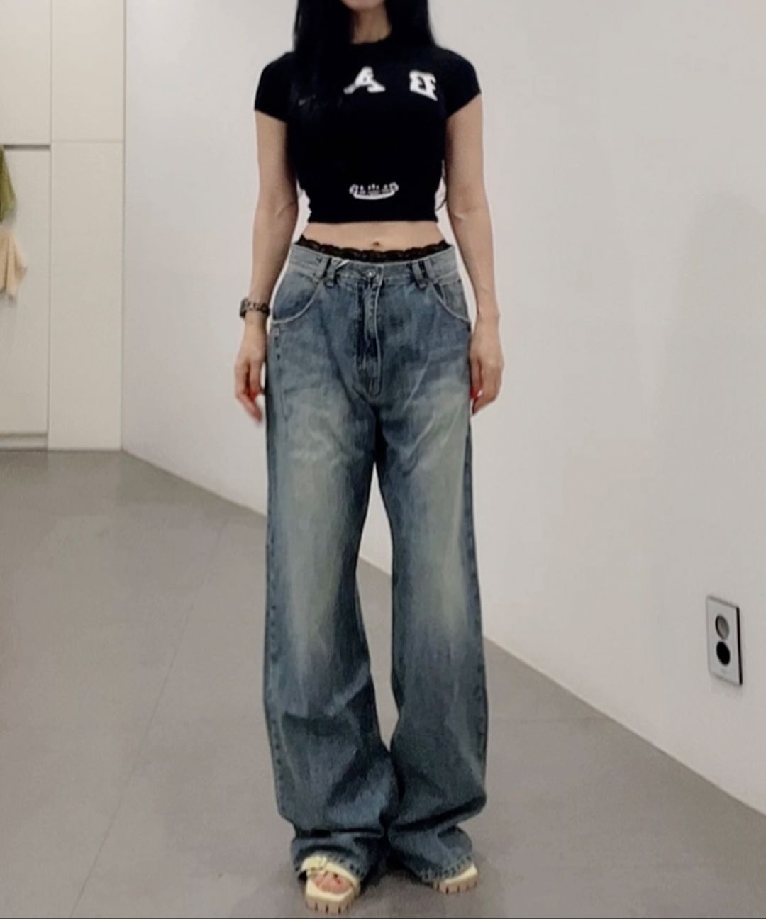 MUSINSA公式 | PLEASENOFOLLOW 25Damaged Washing Wide Denim