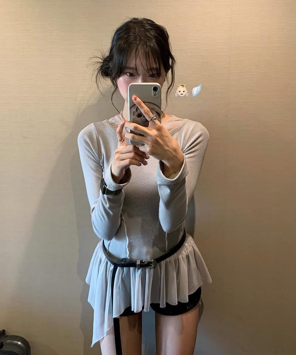 トップス FLAREUP Layered Lace Frill Long Sleeve MUSINSA | FLAREUP Layered Lace Frill Long Sleeve (FL-137_Gray)