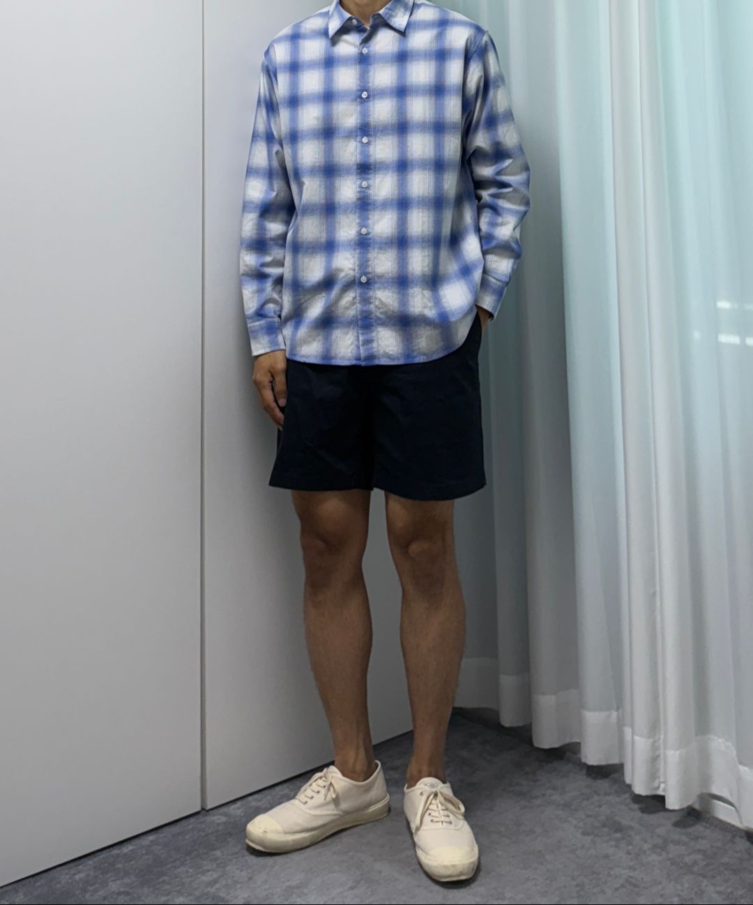 ★MUSINSA STANDARD★ Relaxed Ombre Check Shirt 2 Purple Grey MUSINSA | MUSINSA STANDARD Relaxed Ombre Check Shirt [White